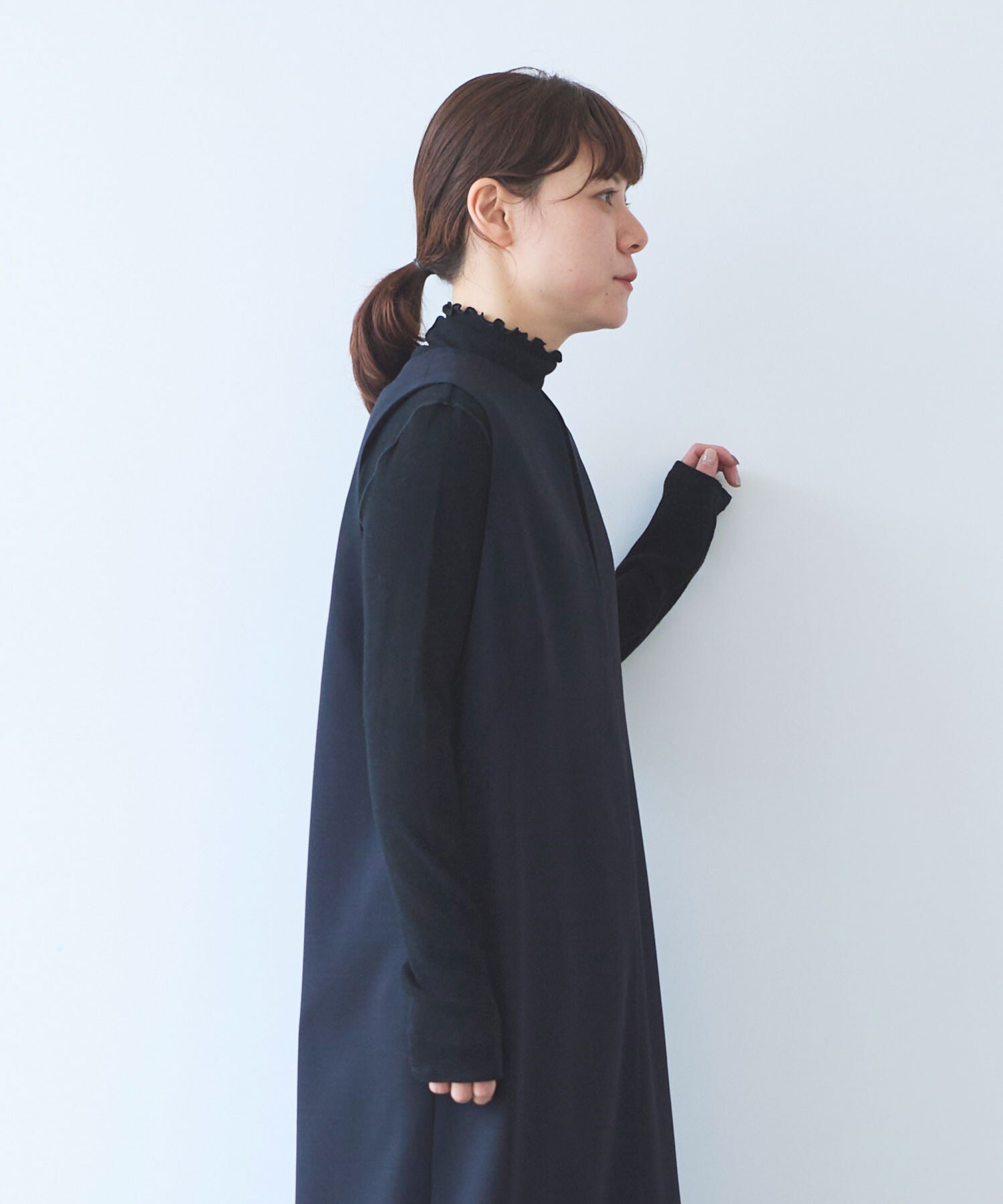 AMBIDEX Store ○レーヨンウール slit neck jumper スカート(F