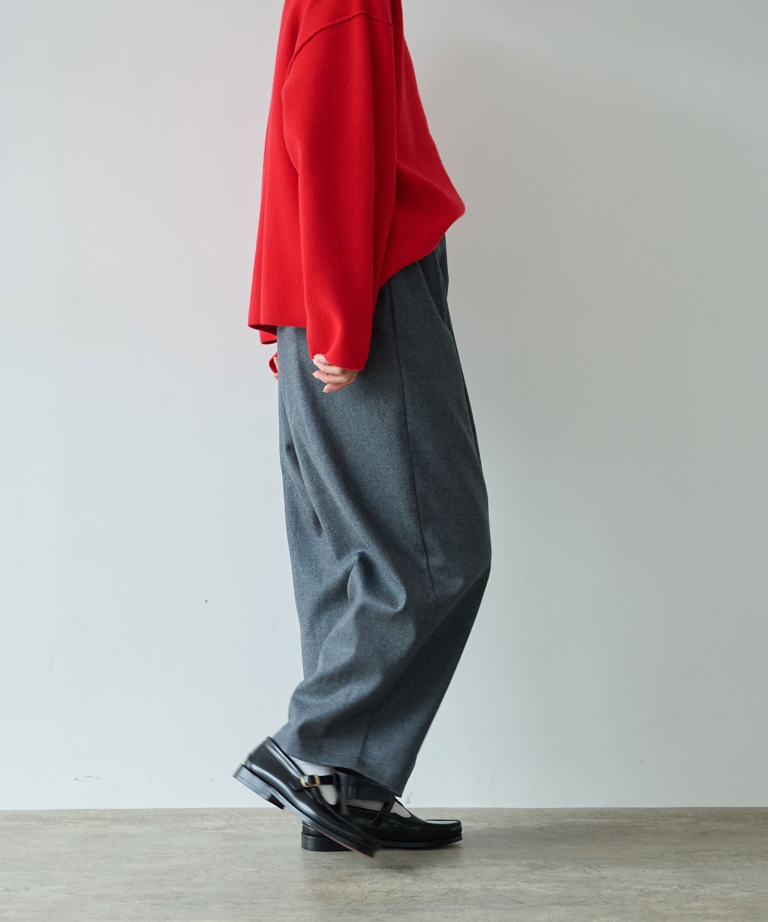 AMBIDEX Store △washable wool gum tack パンツ(F グレー): yuni