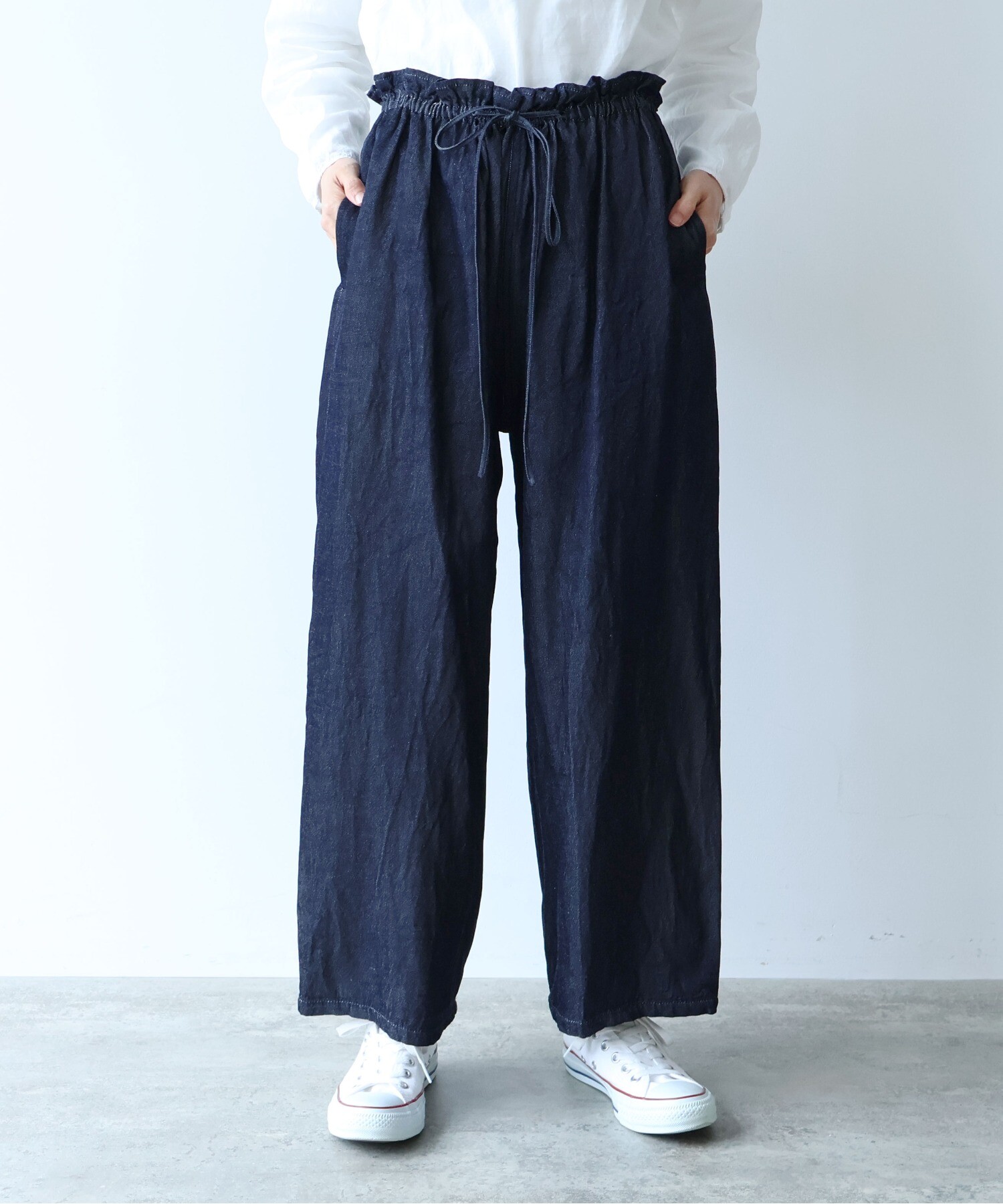 AMBIDEX Store R/C soft denim cocoon drawstrings パンツ(F
