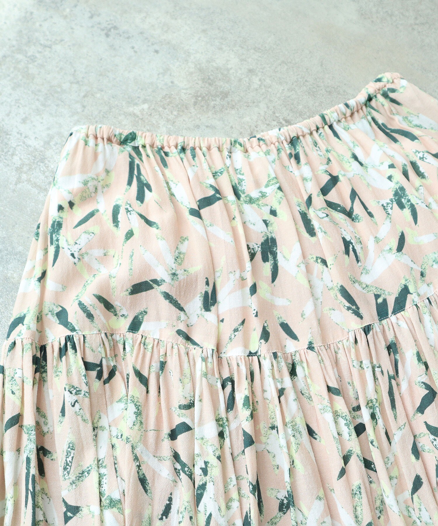 フォクシーティアードフリル 鮮やかグリーンskirt42 CLEAR BASIC≪SS新作≫コットンティアードフリルスカート[CL9297