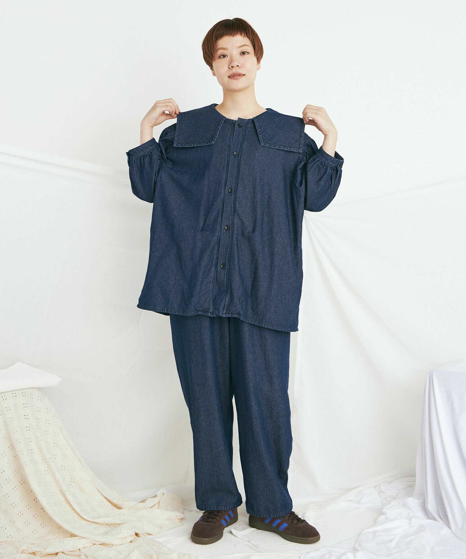 AMBIDEX Store ROPE DENIM PUFF ブラウス(F INDIGO): buoybuoy