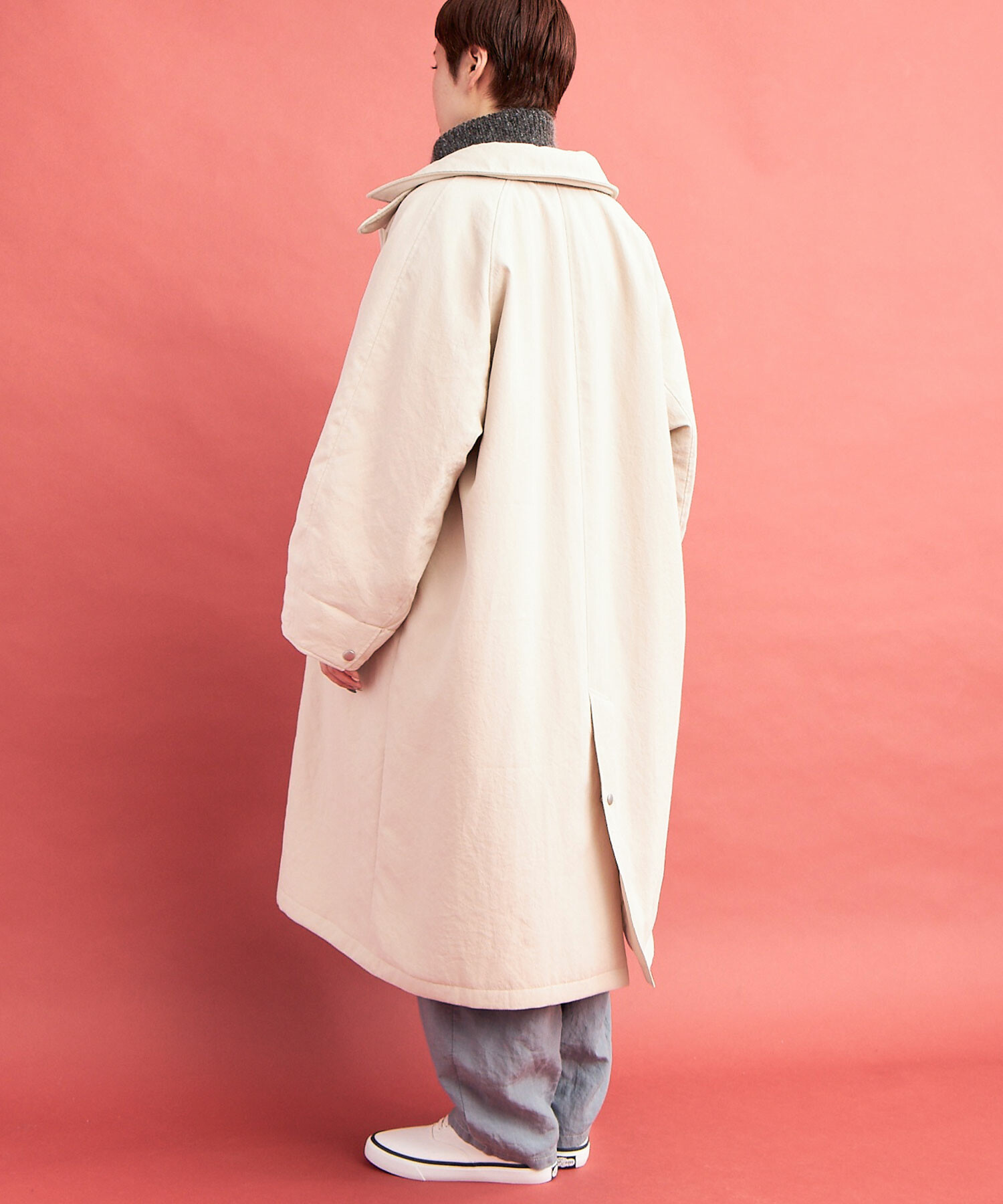 AMBIDEX Store △LIGHT DICROS AIRO ステンカラーコート(F BLACK