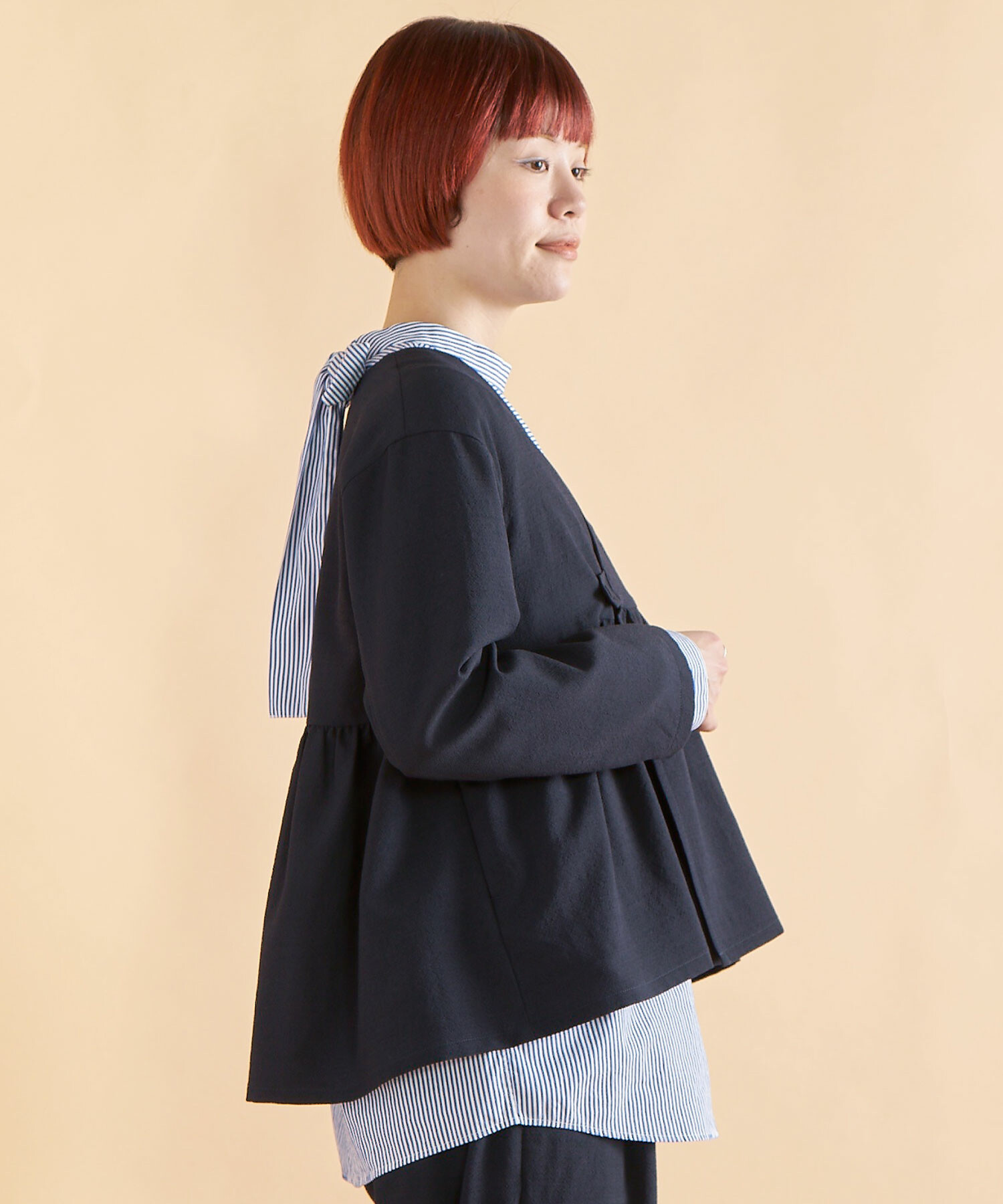 AMBIDEX Store ○ラップジャケット(F NAVY): FLAT-cic-HATENA