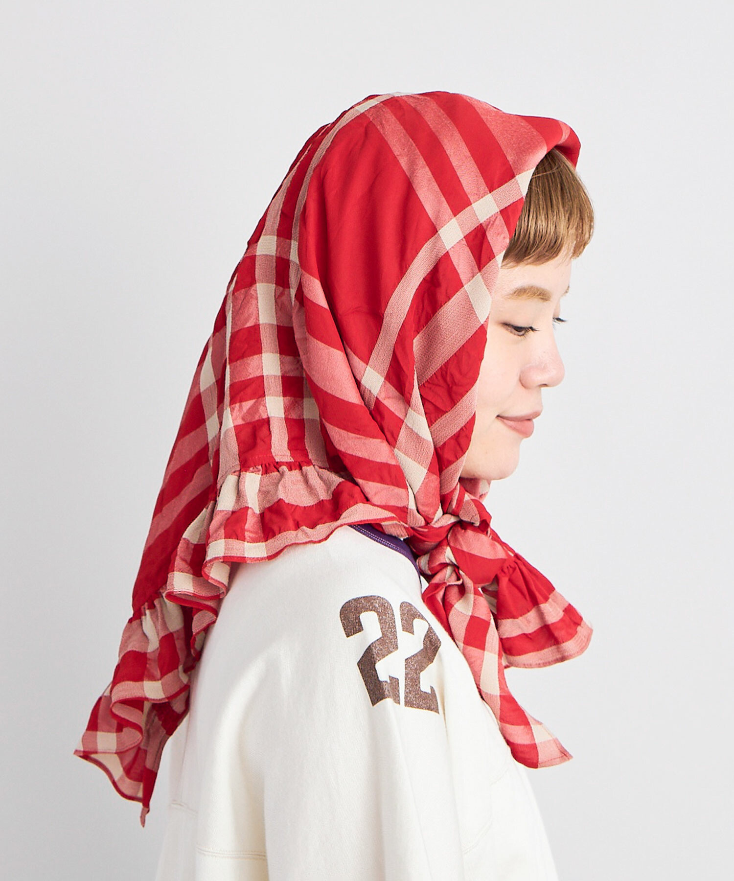 AMBIDEX Store 【予約販売】Last Summer CHECK スカーフ(F RED): buoybuoy