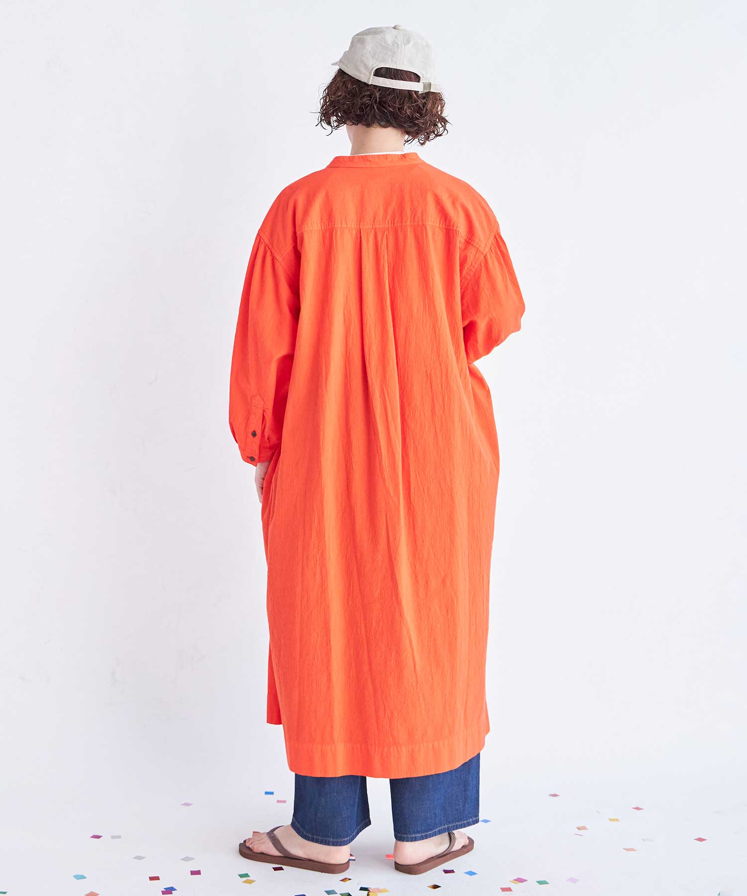 AMBIDEX Store ○○強撚POPLIN LANTAN ワンピース(F BLUE): FLAT
