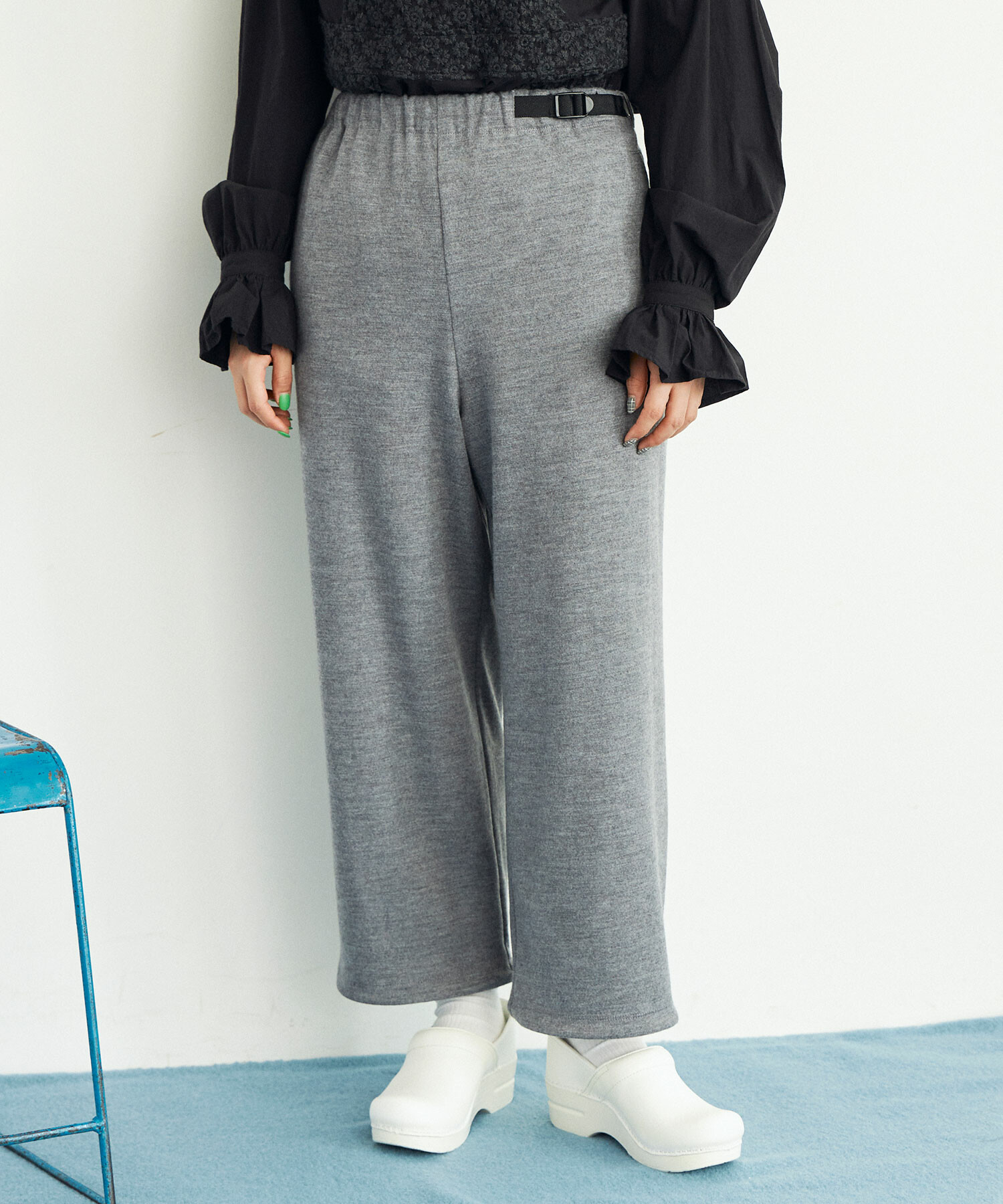 AMBIDEX Store ○スムースソフト圧縮WOOL パンツ(F TOP GREY): buoybuoy