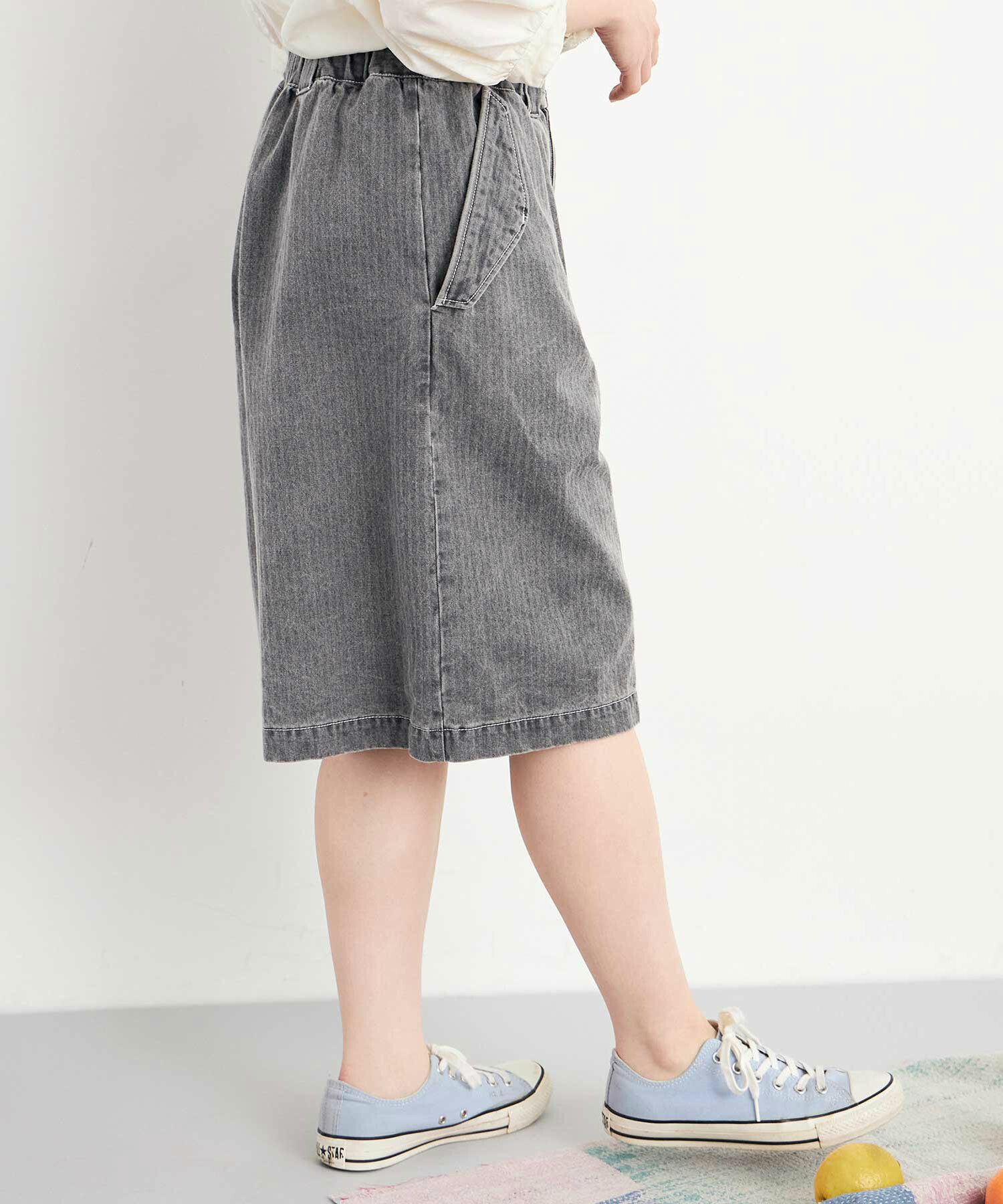 buoybuoy　へリンボン顔料 SHORT パンツ AMBIDEX Store △○へリンボン顔料 SHORT パンツ(F GREY): FLAT