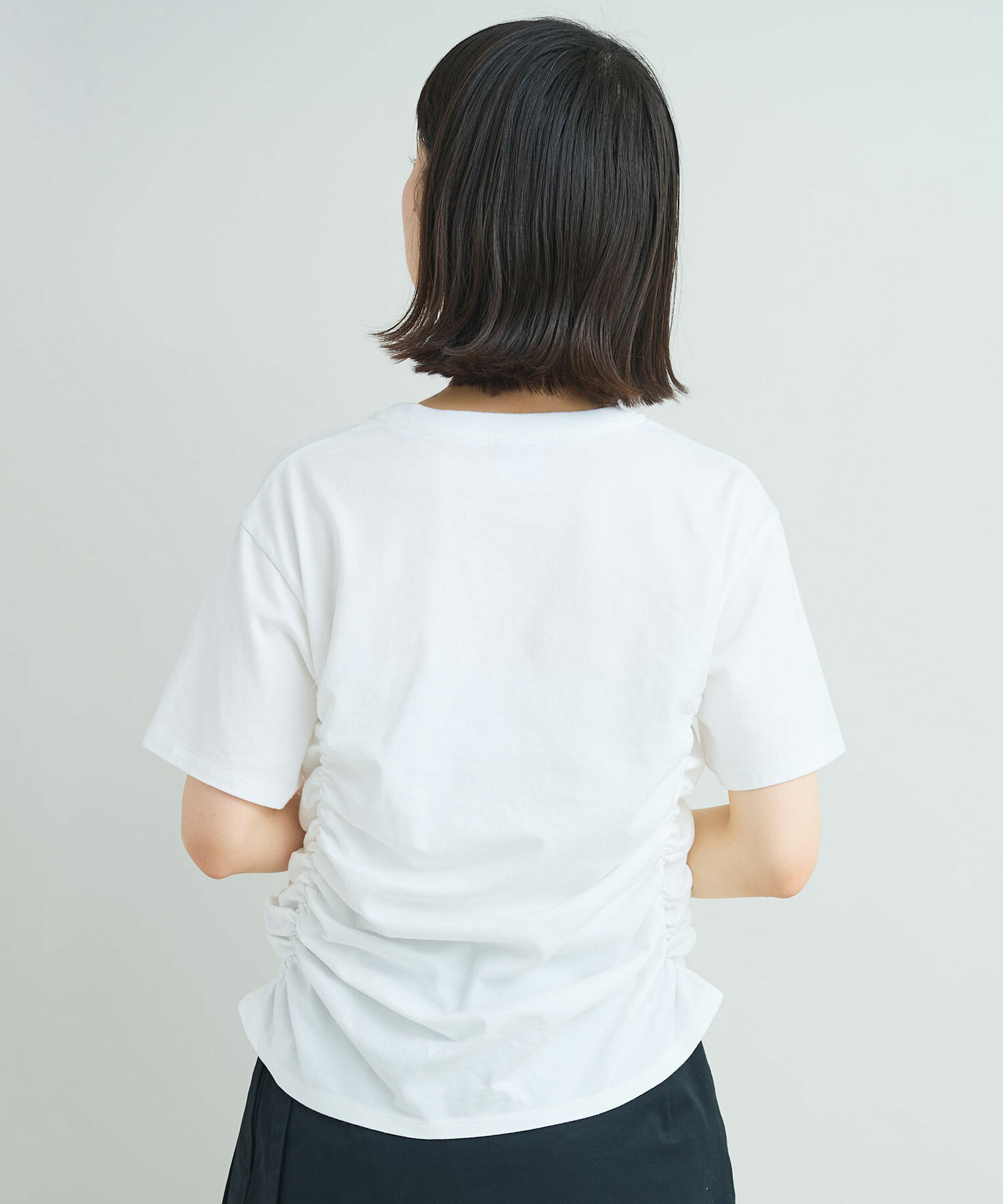 新品 タグ類無し シャーリングホイップTシャツ ブラウン 新色追加/全骨格◎】シャーリングホイップTシャツ