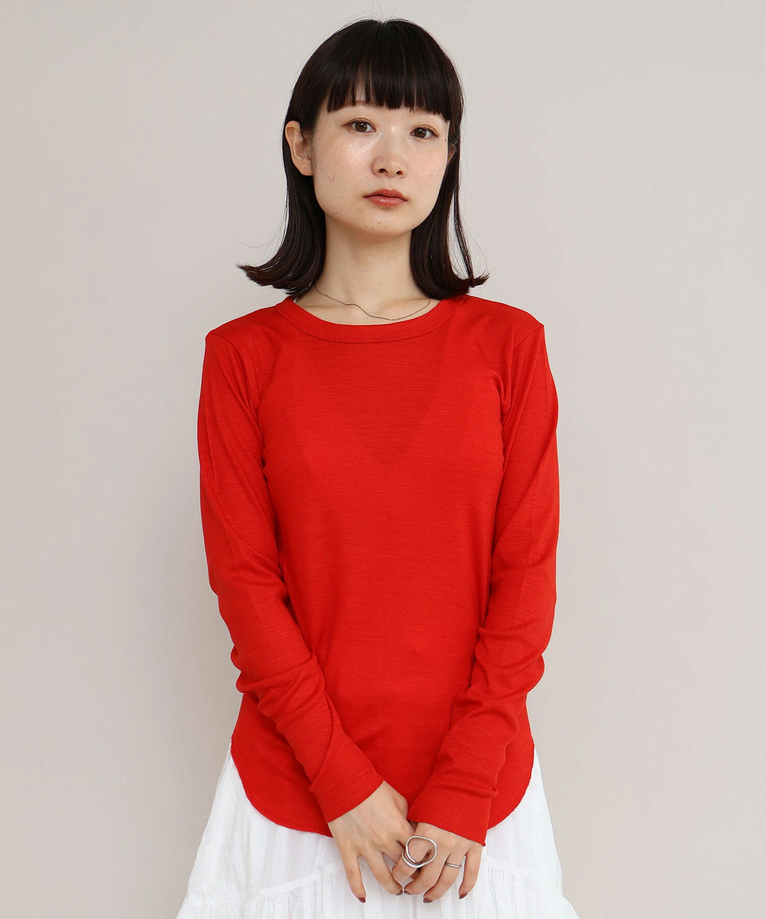 AMBIDEX Store ウールフライス クルーネック プルオーバー(F クロ): iki