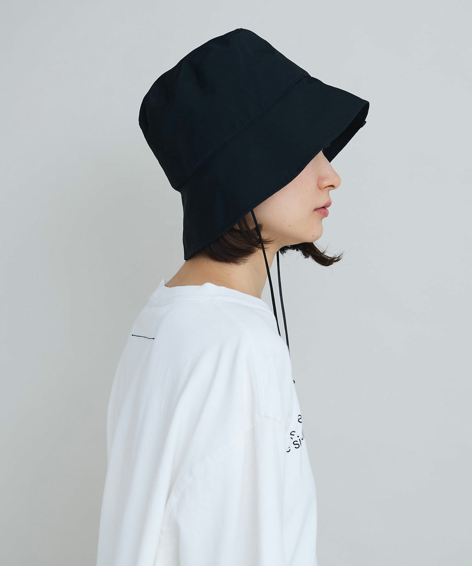 AMBIDEX Store 〇マットツイル バケットハット(F クロ): iki AMBIDEX Store 〇マットツイル バケットハット(F クロ): iki