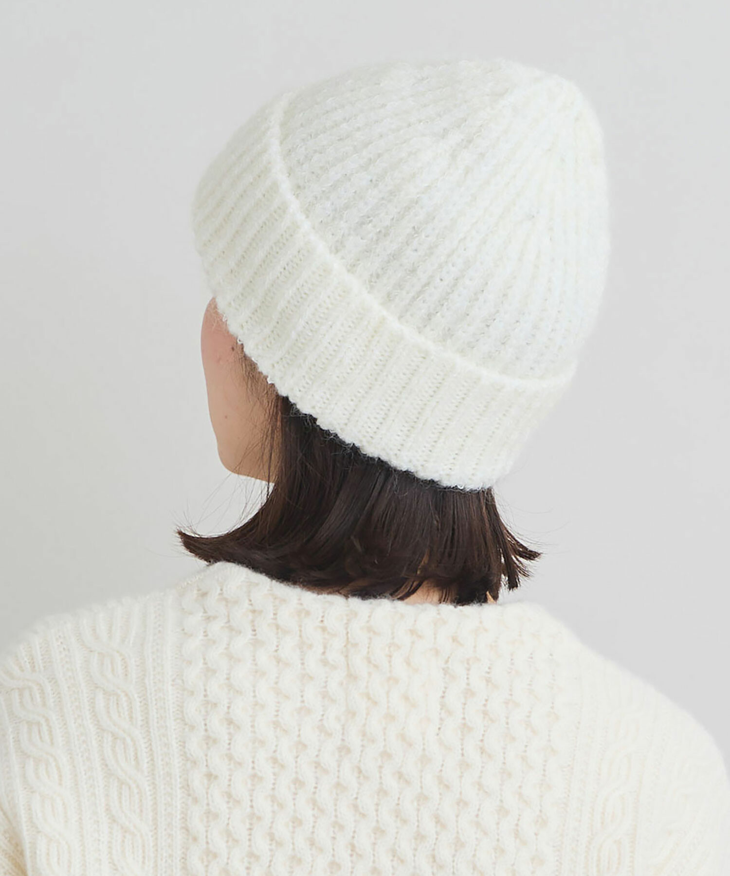 AMBIDEX Store ナイロンリリーヤーン モヘア ニット帽(F キナリ): iki