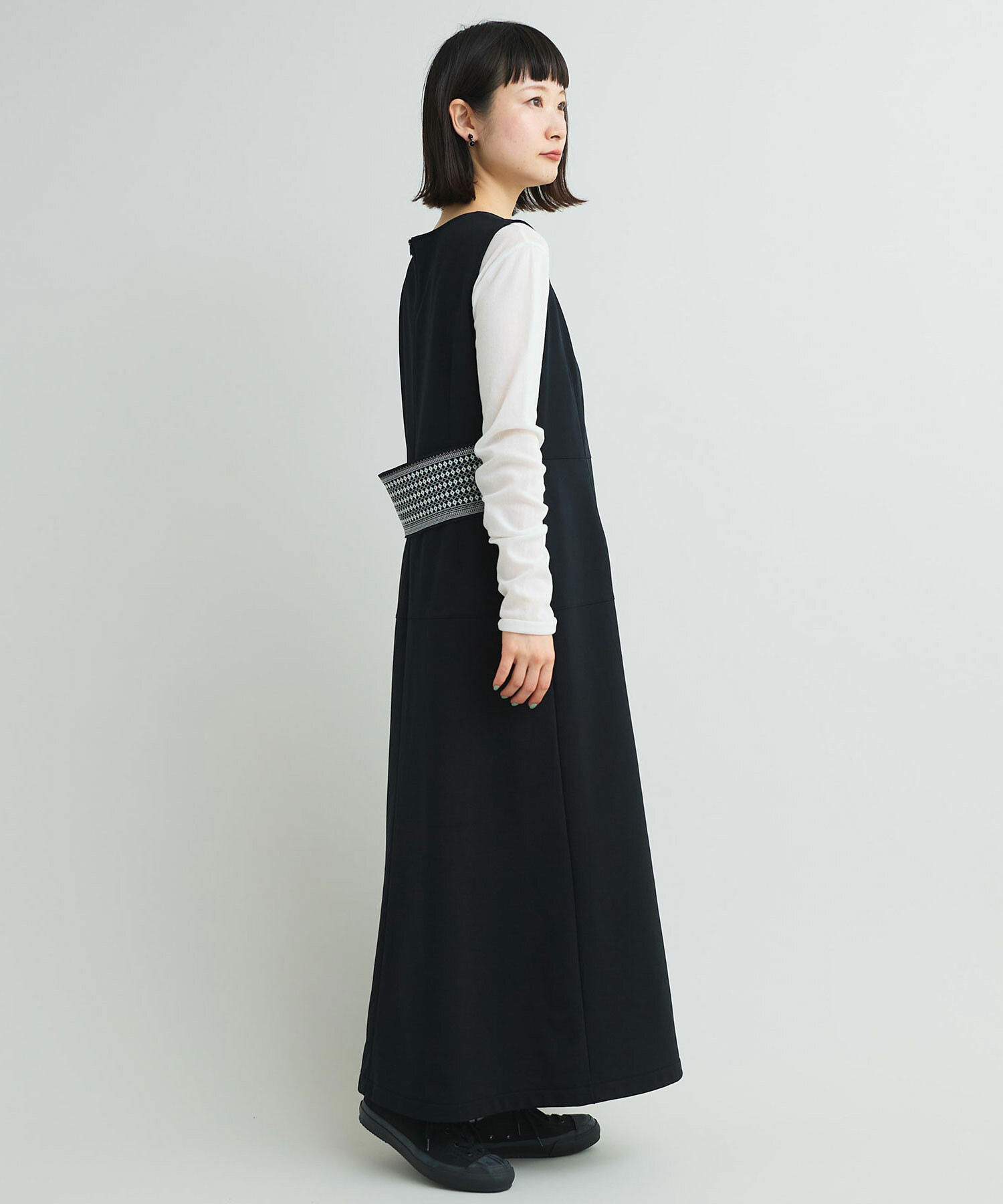 AMBIDEX Store 〇PBT裏毛 ノースリ ワンピース(F クロ): iki