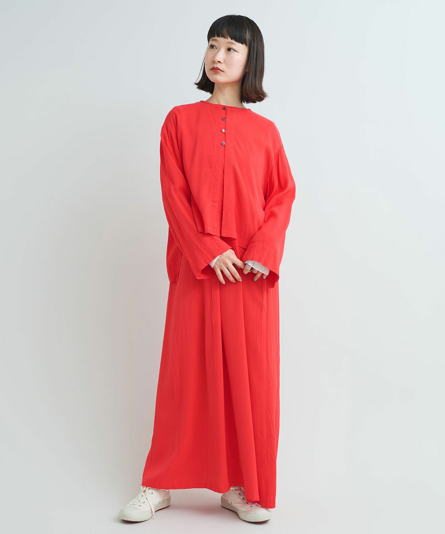 パネルワンピース AMBIDEX Store 〇レーヨンオックス イブキ染め パネルライン