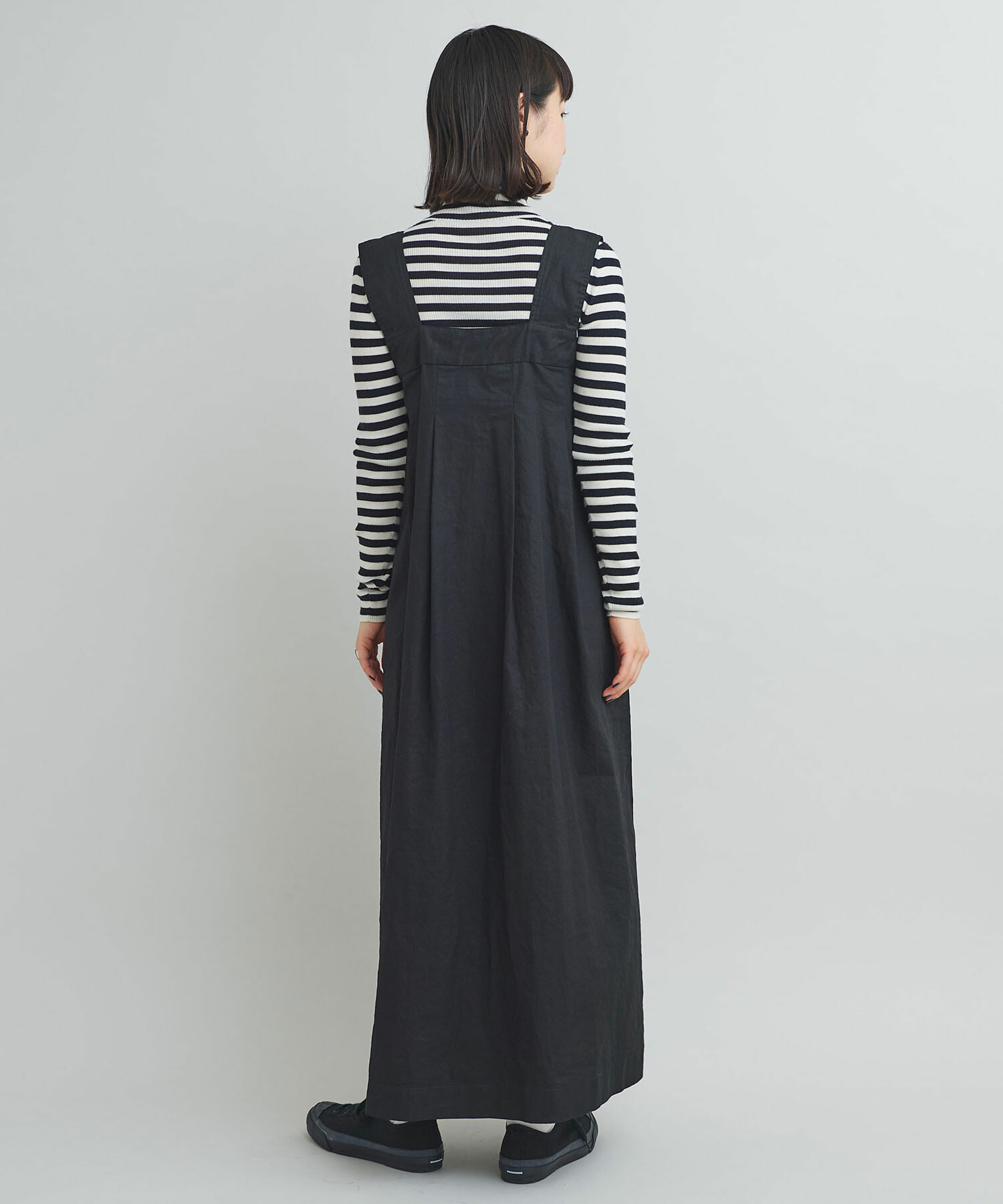 ワンピース　あいすsama AMBIDEX Store 〇コールドマーセツイル タックワンピース(F クロ): iki