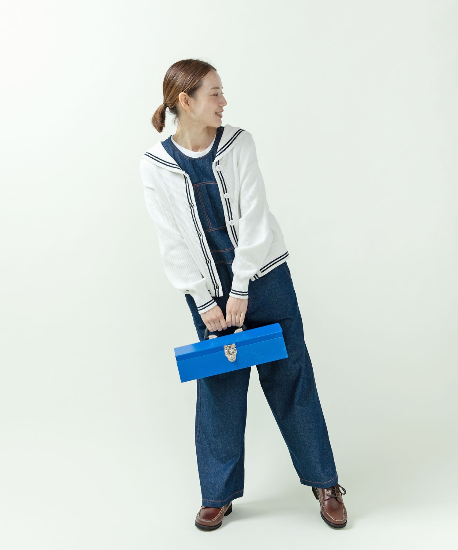 AMBIDEX Store △○【WEB限定カラー】セーラーカラー 配色カーディガン