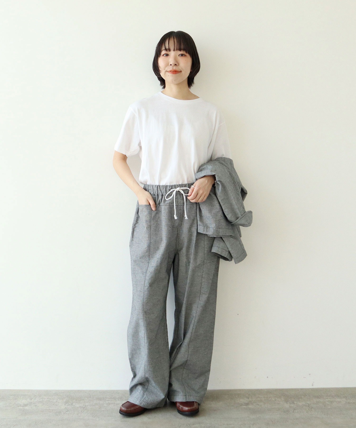 AMBIDEX Store ○先染めコットンネップ easyパンツ(セットアップ対応