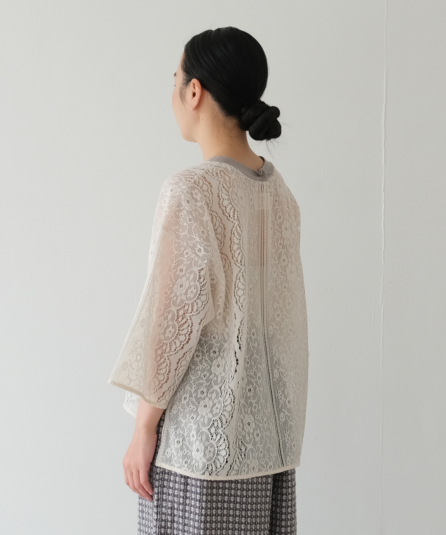 AMBIDEX Store 〇nostalgic lace short sleeve プルオーバー(F キナリ