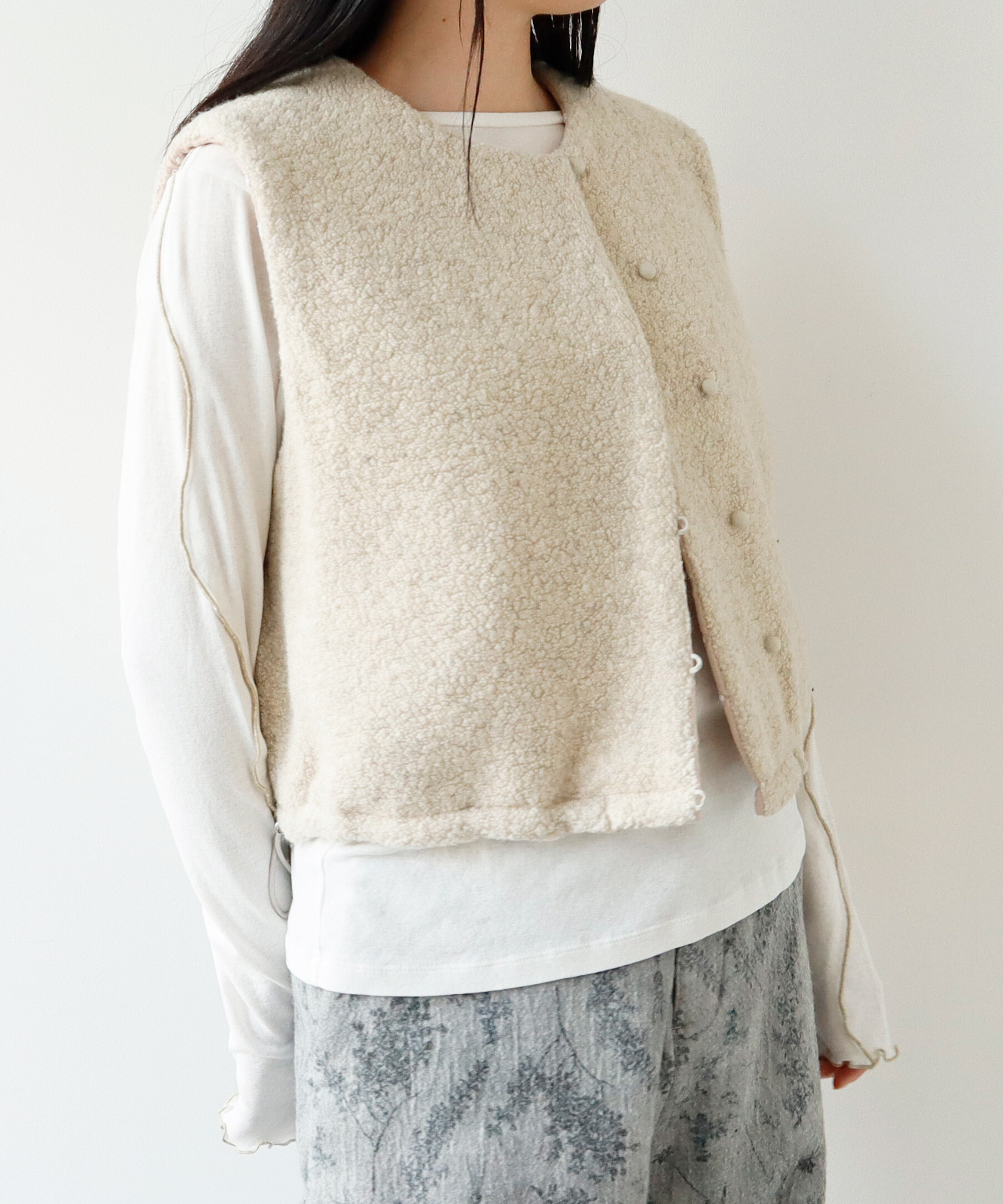 AMBIDEX Store 〇flower dot quilt jacquard ショートリバーシブル