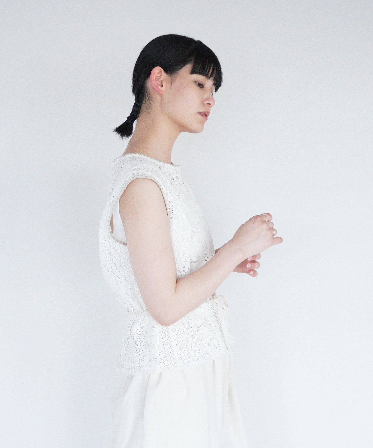 AMBIDEX Store 〇lasew ノースリーブブラウス(F キナリ): FLAT