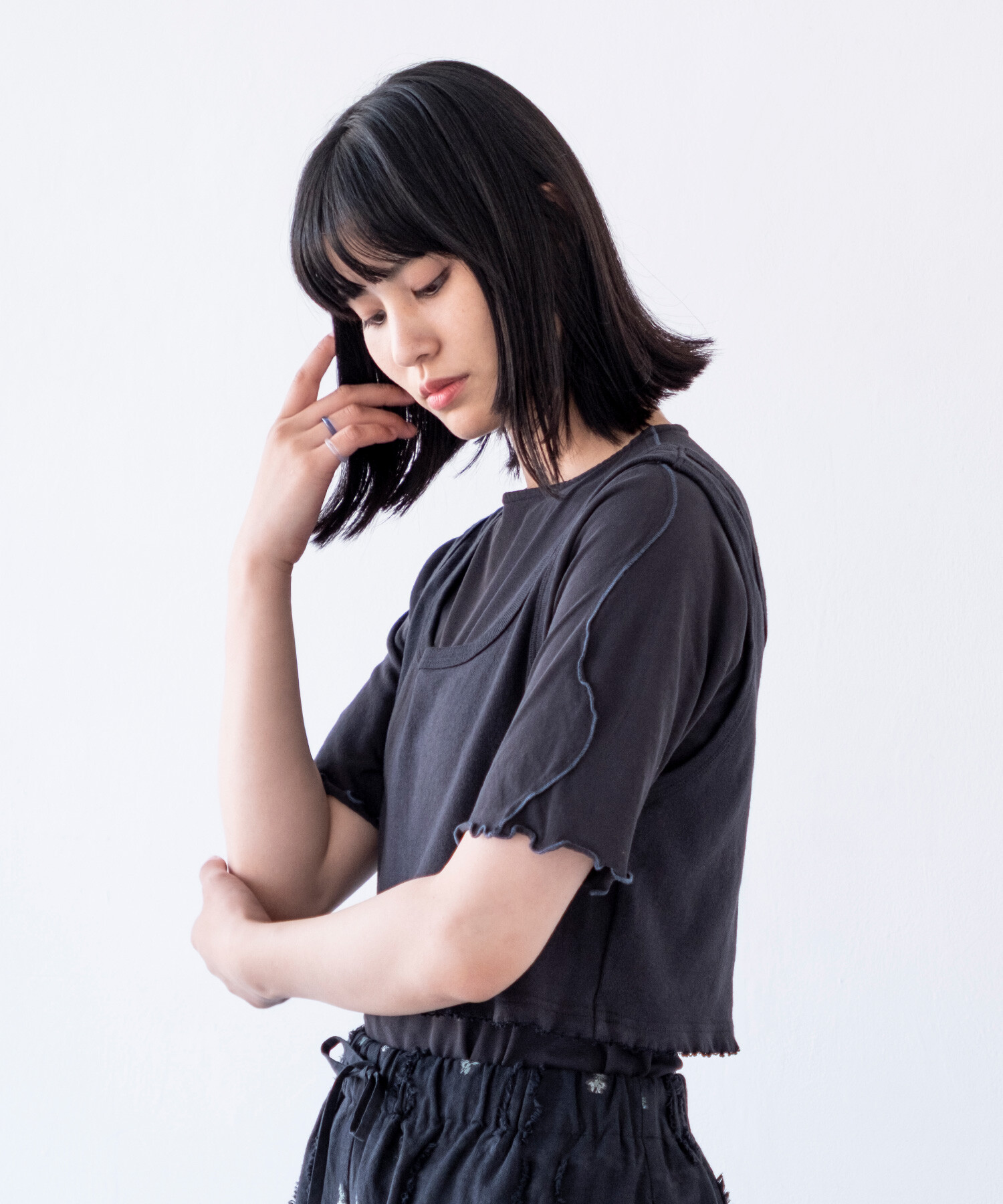 AMBIDEX Store 【予約販売】〇poetry レイヤード半袖カットソー