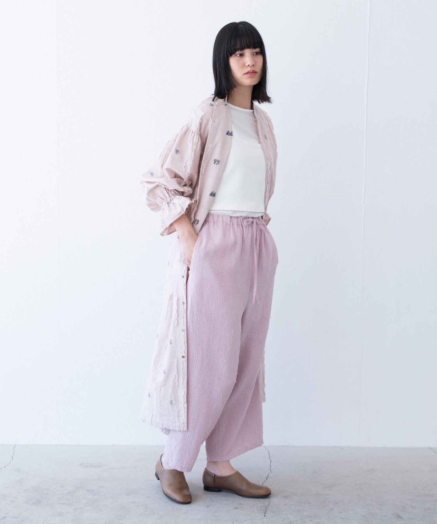 AMBIDEX Store 【予約販売】〇fleurs lace jacquard ギャザー