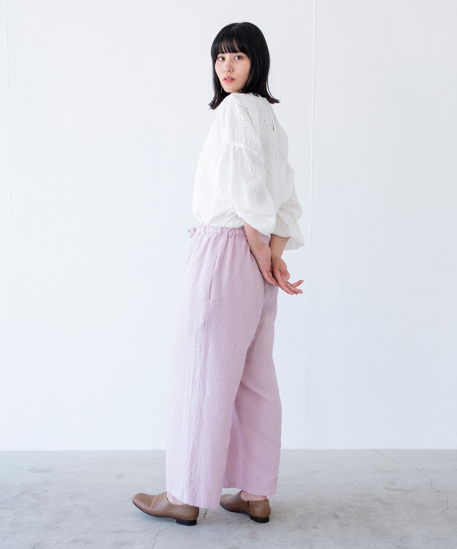 AMBIDEX Store 【予約販売】〇sashiko jacquard ギャザーワイド