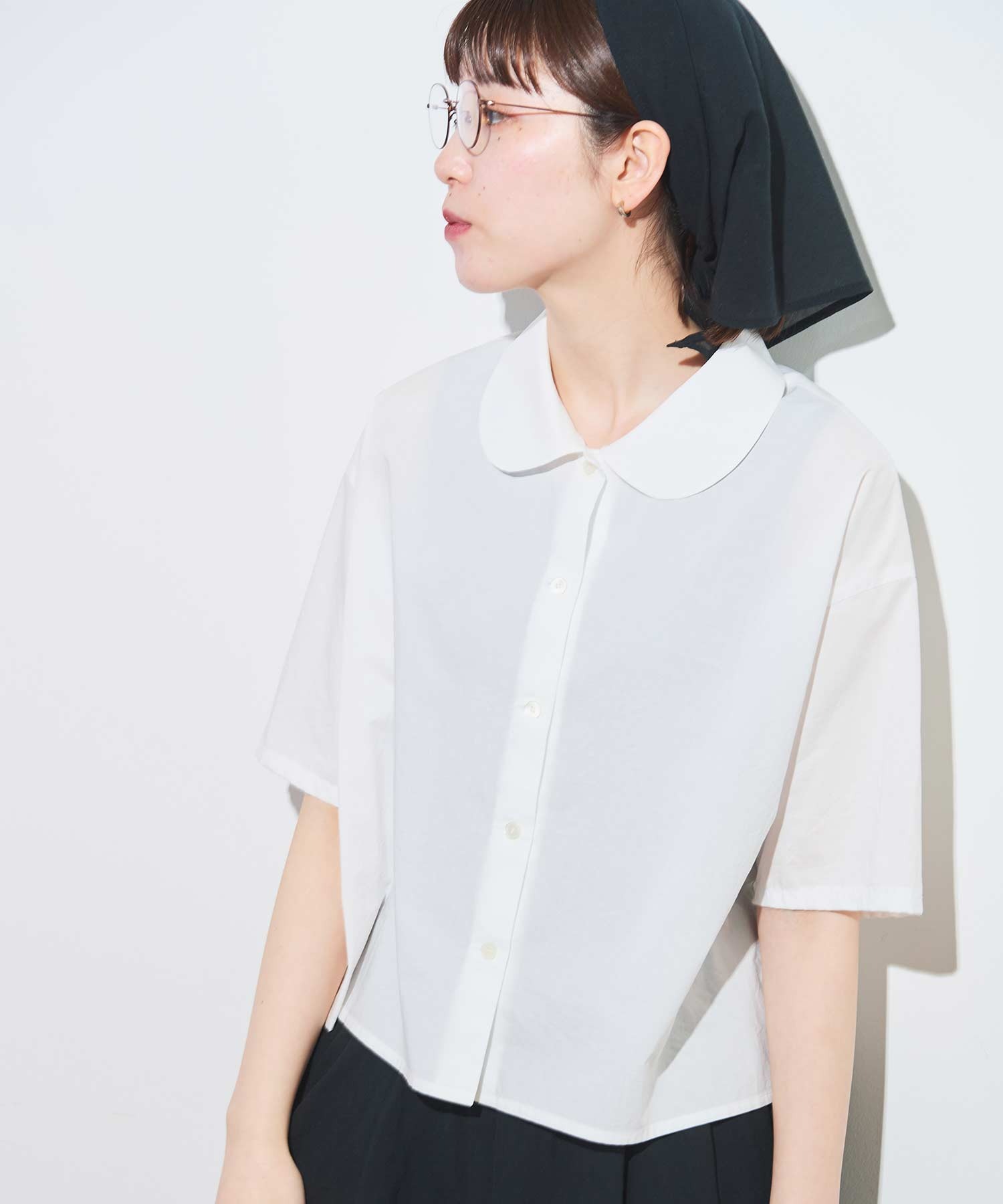 AMBIDEX Store ○〇round collar shirt (F シロ): l'atelier du savon