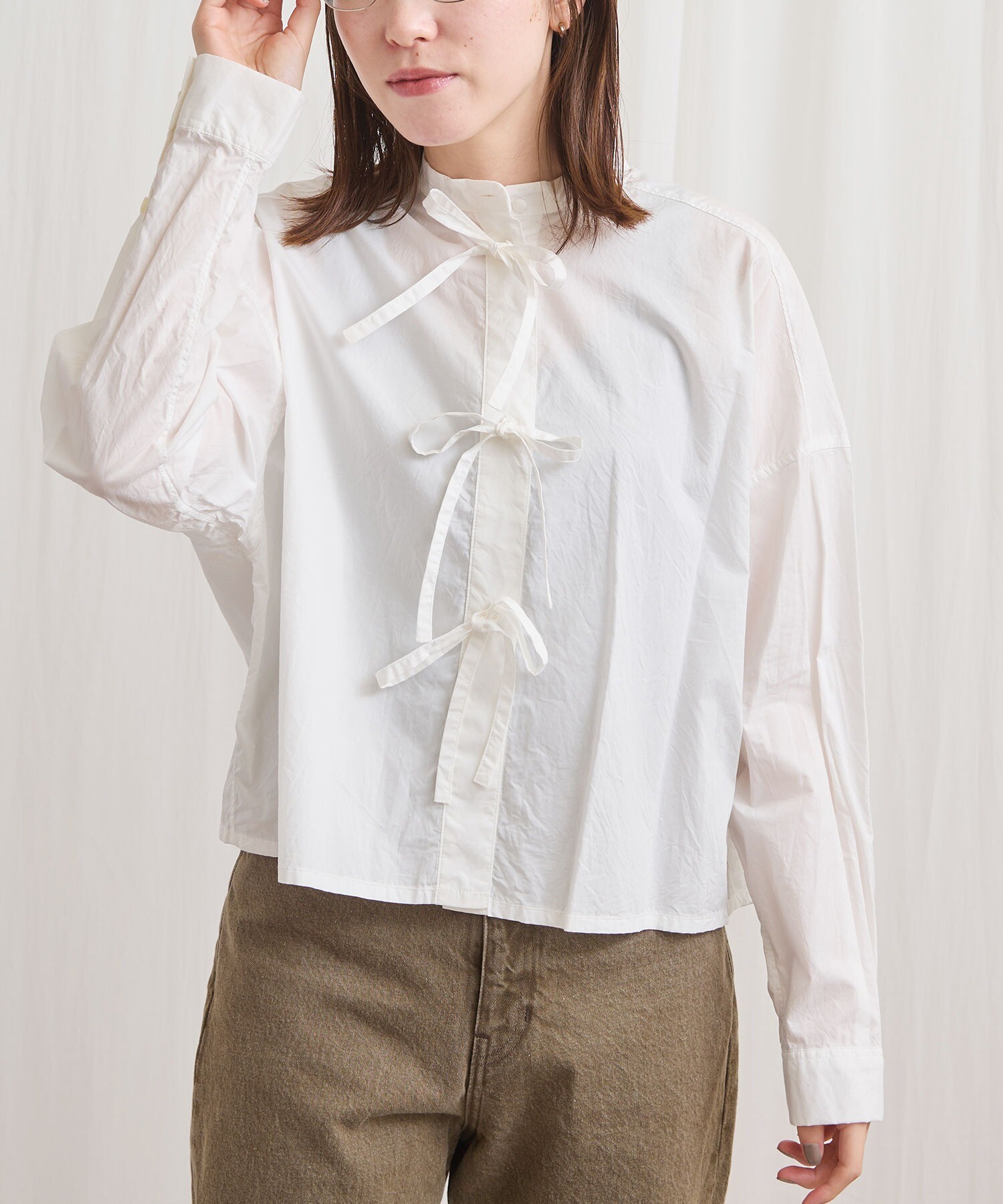 AMBIDEX Store ribbon shirt(F チェック): l'atelier du savon