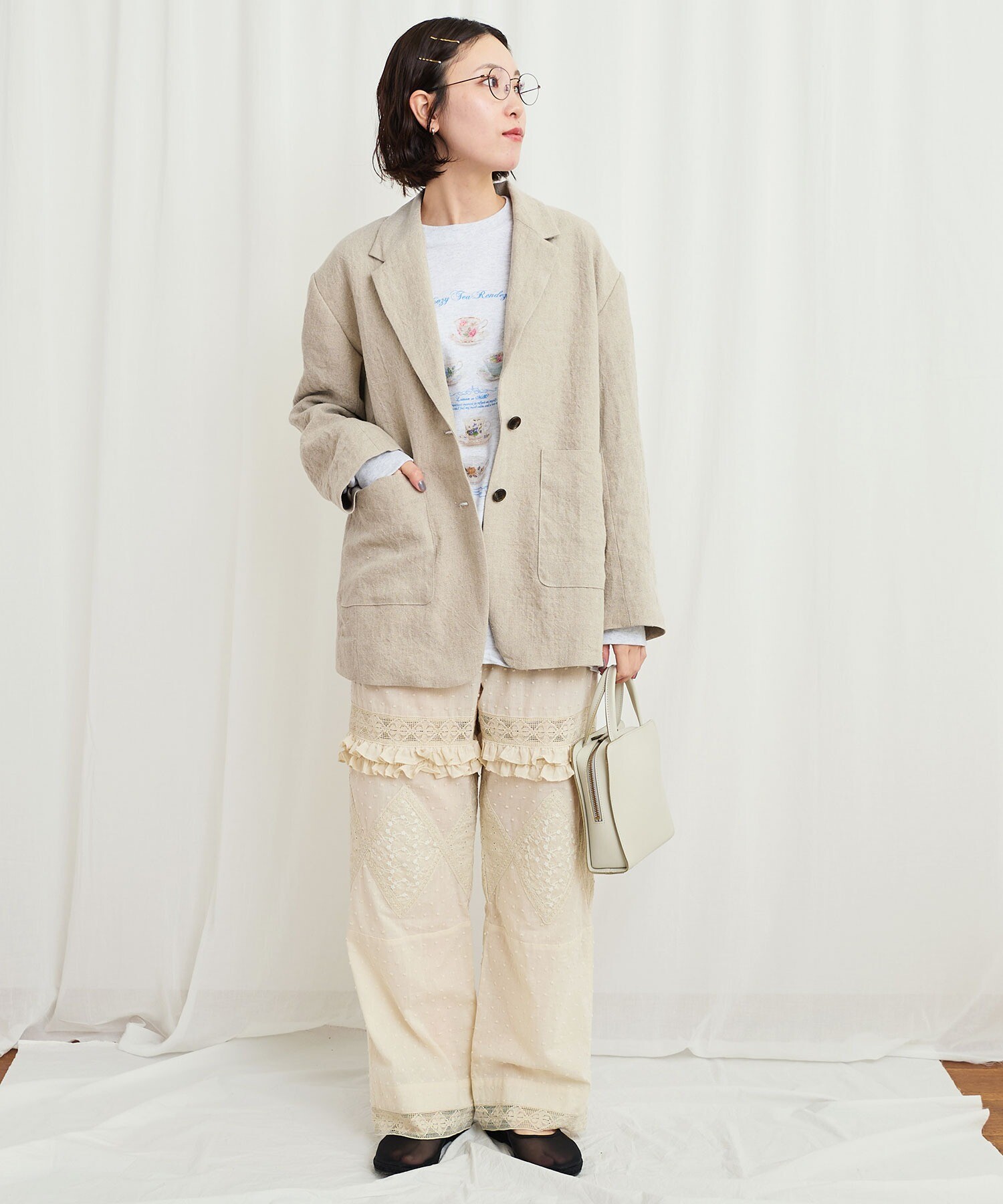fig L London Carol pants ホワイト fig London（フィグロンドン）の「Carol pants（その他パンツ