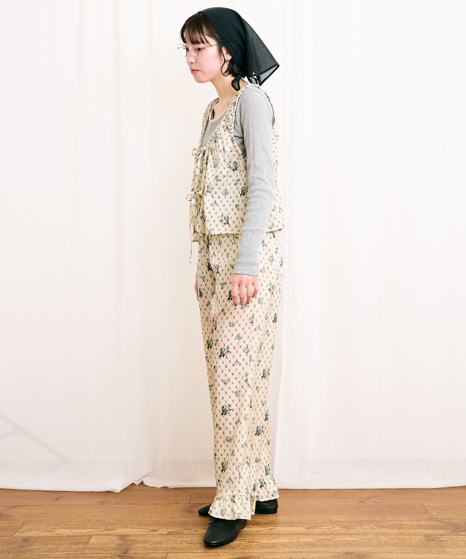 AMBIDEX Store 【予約販売】〇Grandma sofa frill pants(F アオ