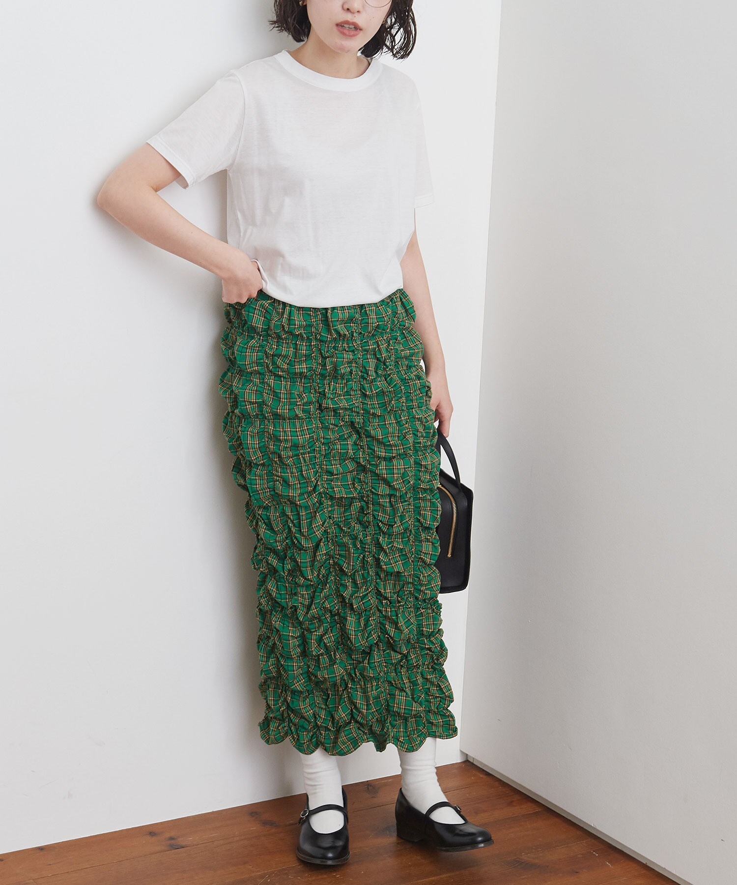 AMBIDEX Store ○uneven skirt(F グリーン): l'atelier du savon