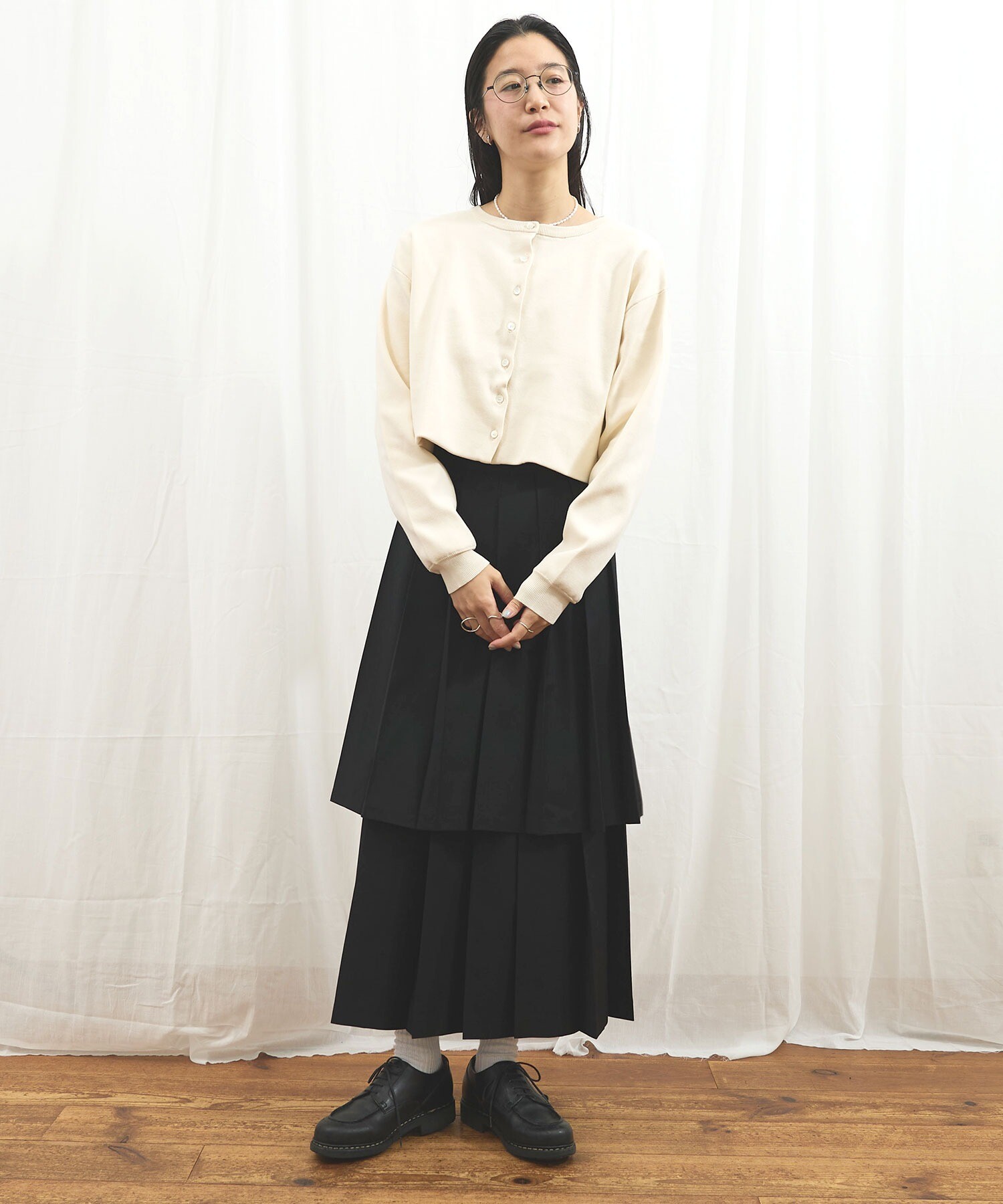 AMBIDEX Store 〇apron pleats skirt(F チェック): l'atelier du savon
