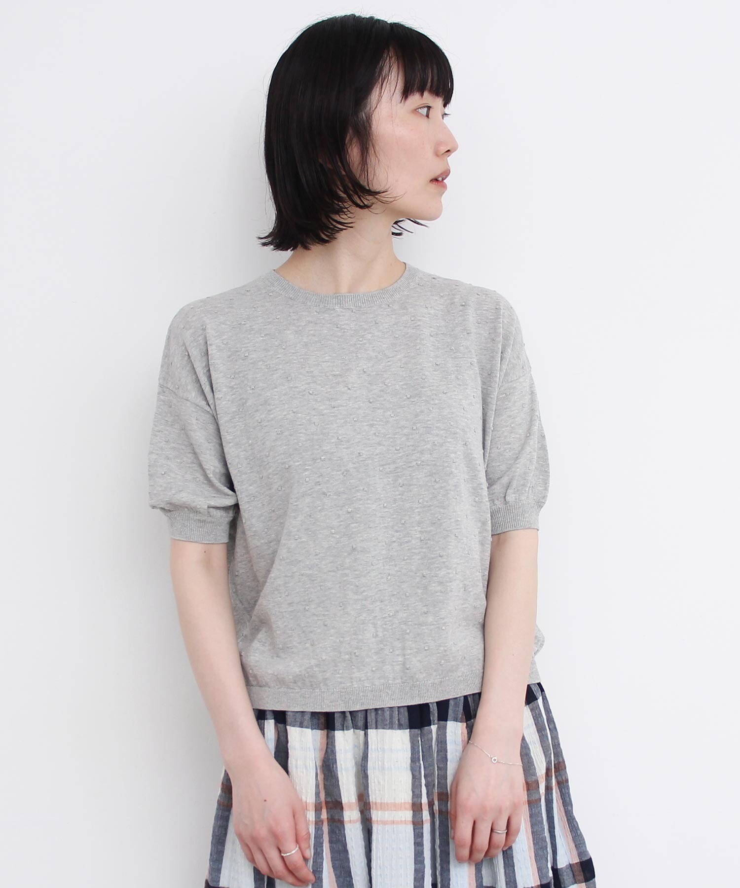 AMBIDEX Store ぽんぽんサマーニット(F グレー): l'atelier du savon