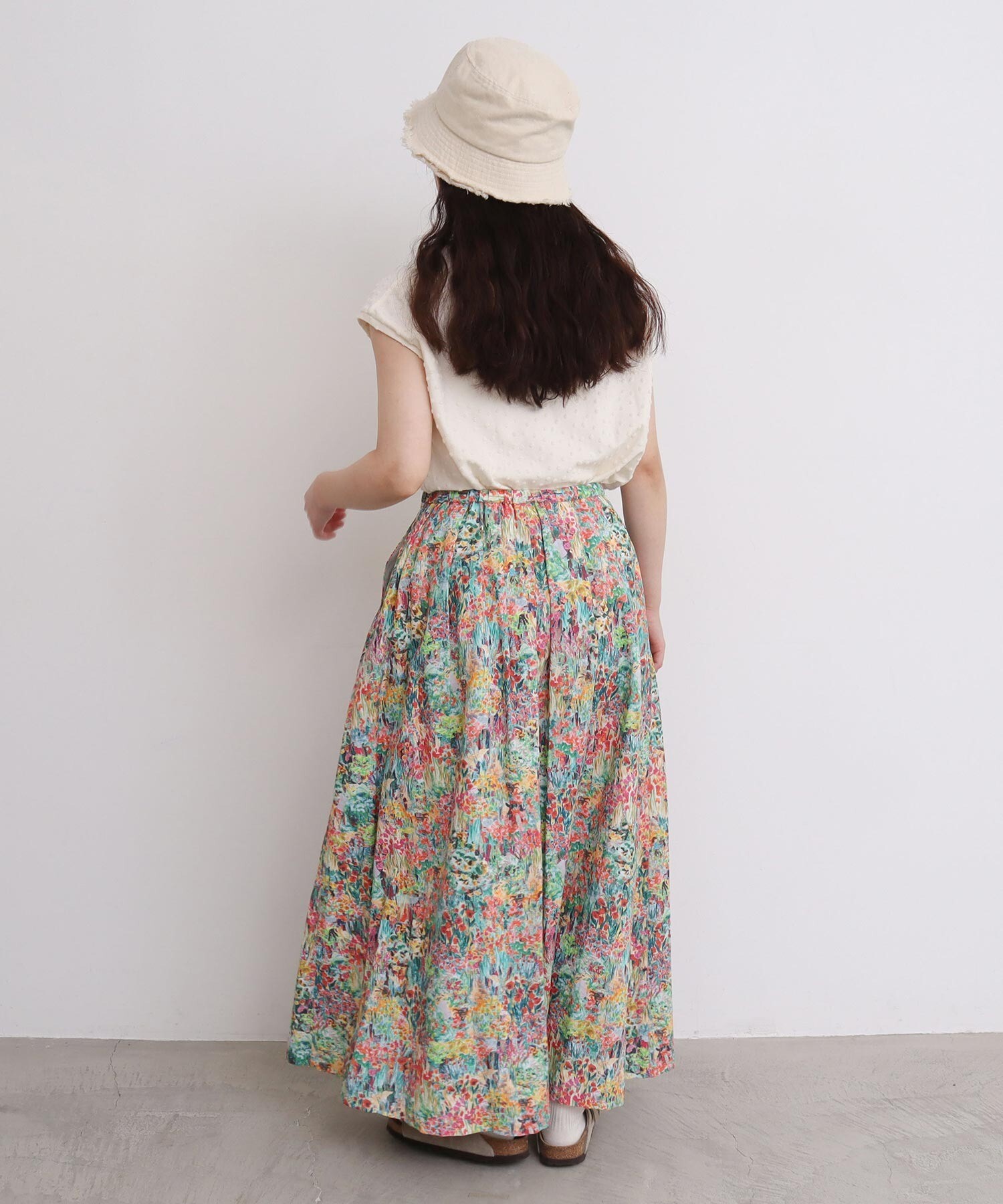 AMBIDEX Store △〇生い茂る野原のプリント スカート(F ピンク