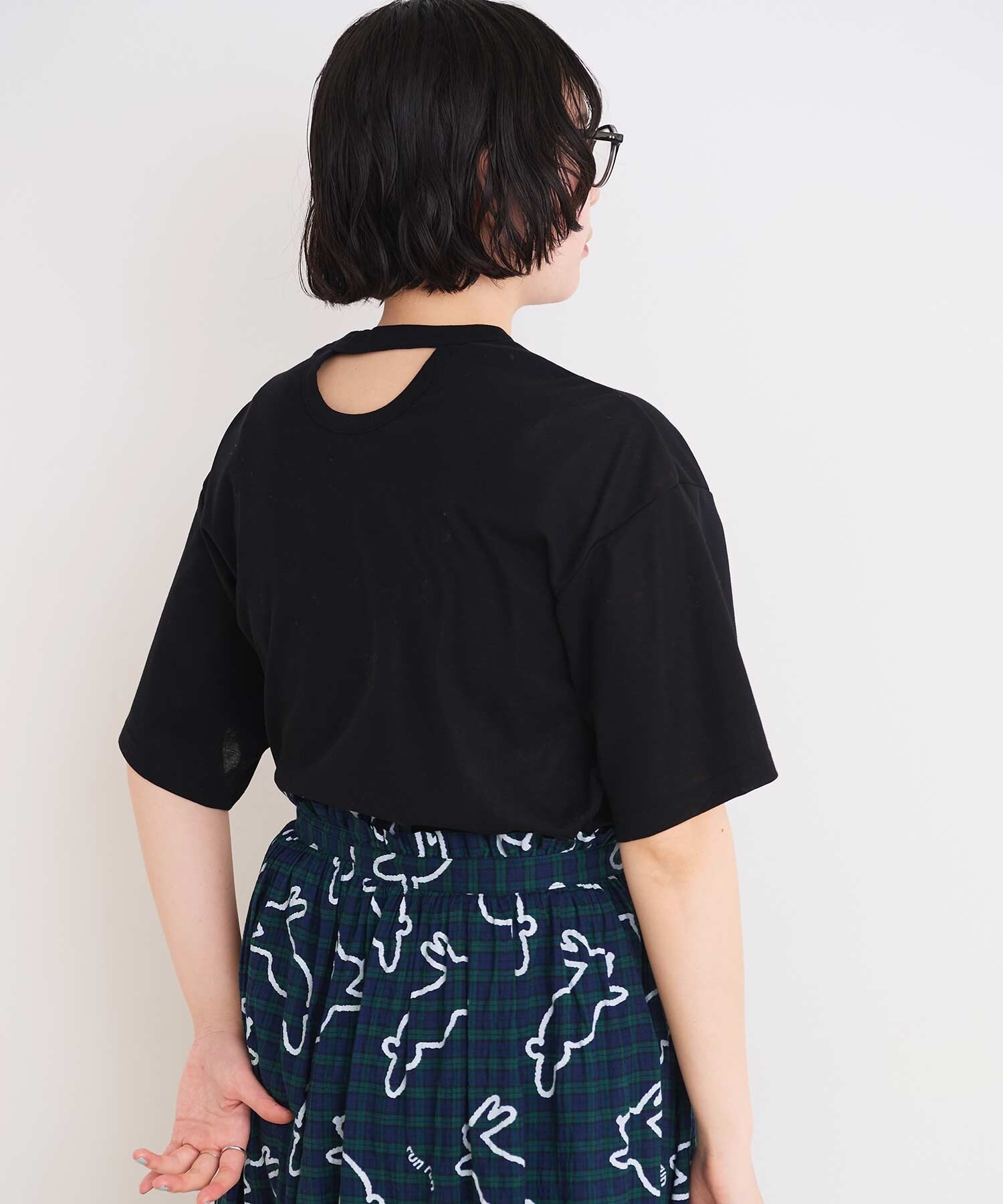 AMBIDEX Store 【予約販売】〇Finley rib BACK HOLE Tシャツ(F
