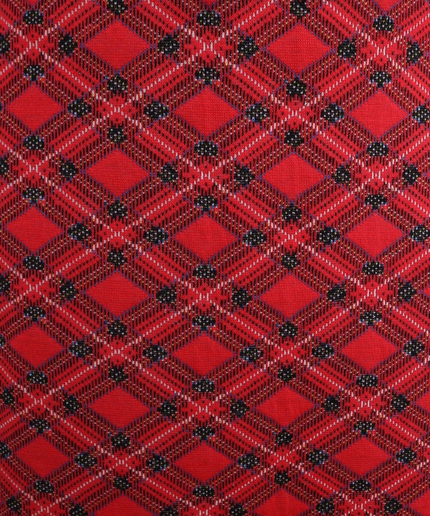 AMBIDEX Store チェック柄キルトジャカード イージーパンツ(F アカ