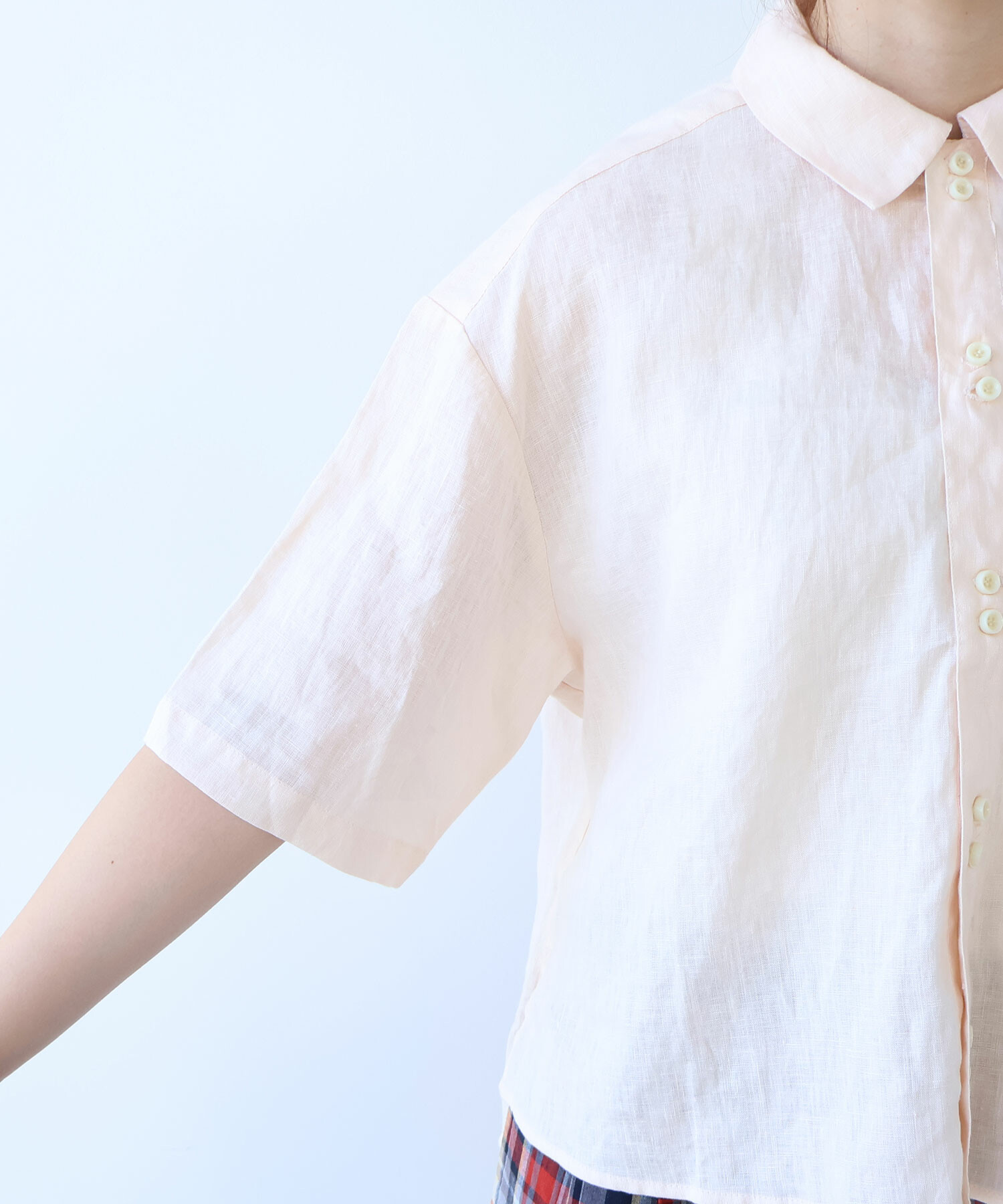 AMBIDEX Store ○ 60sフレンチリネン boy shirt(F シロ): bulle de savon