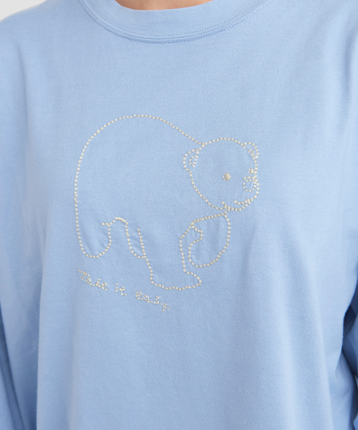 AMBIDEX Store ○しろくま刺繍Tシャツ(F イエロー): bulle de savon