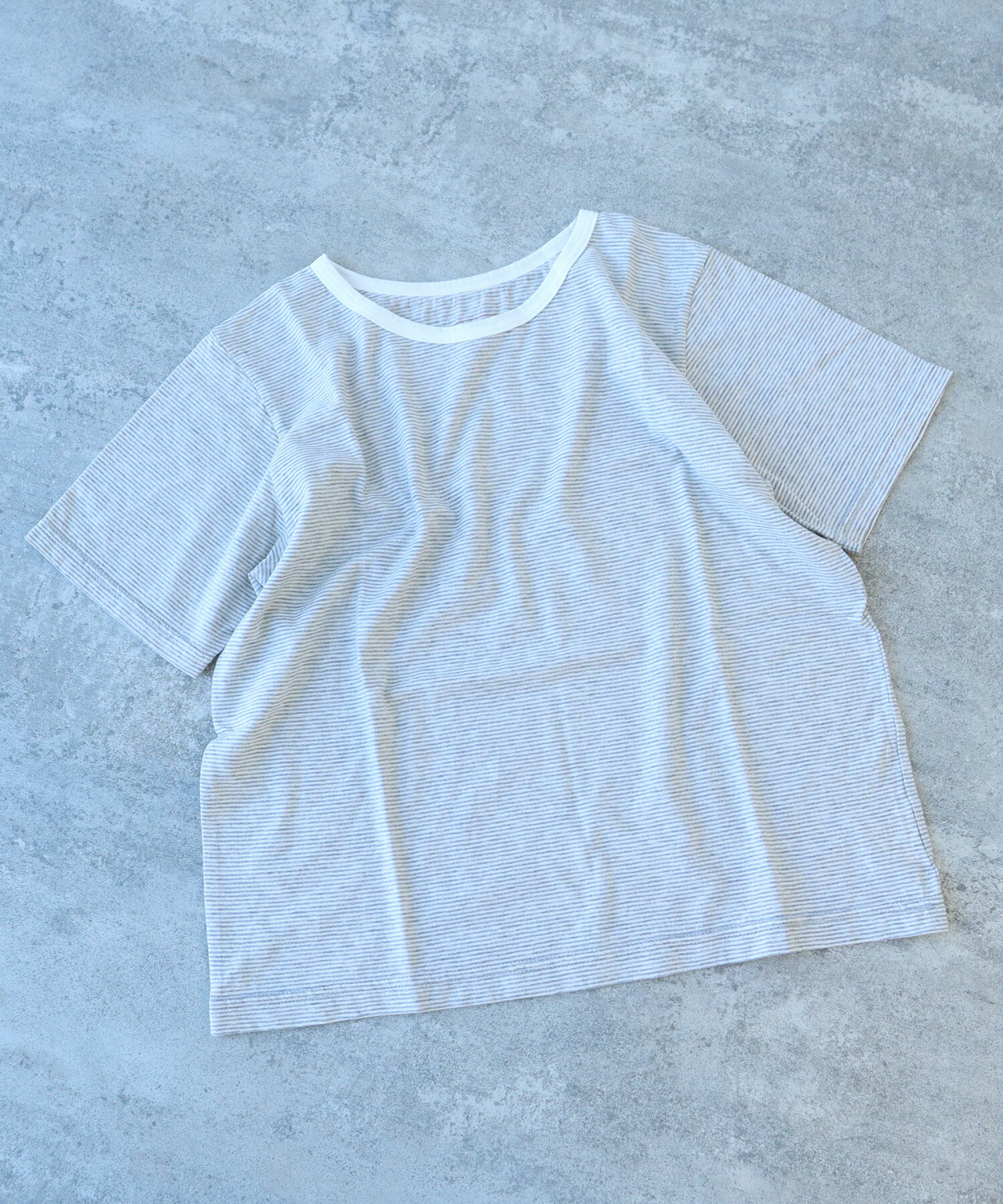 AMBIDEX Store △よわよわボーダー Tシャツ(F クロ): bulle de savon