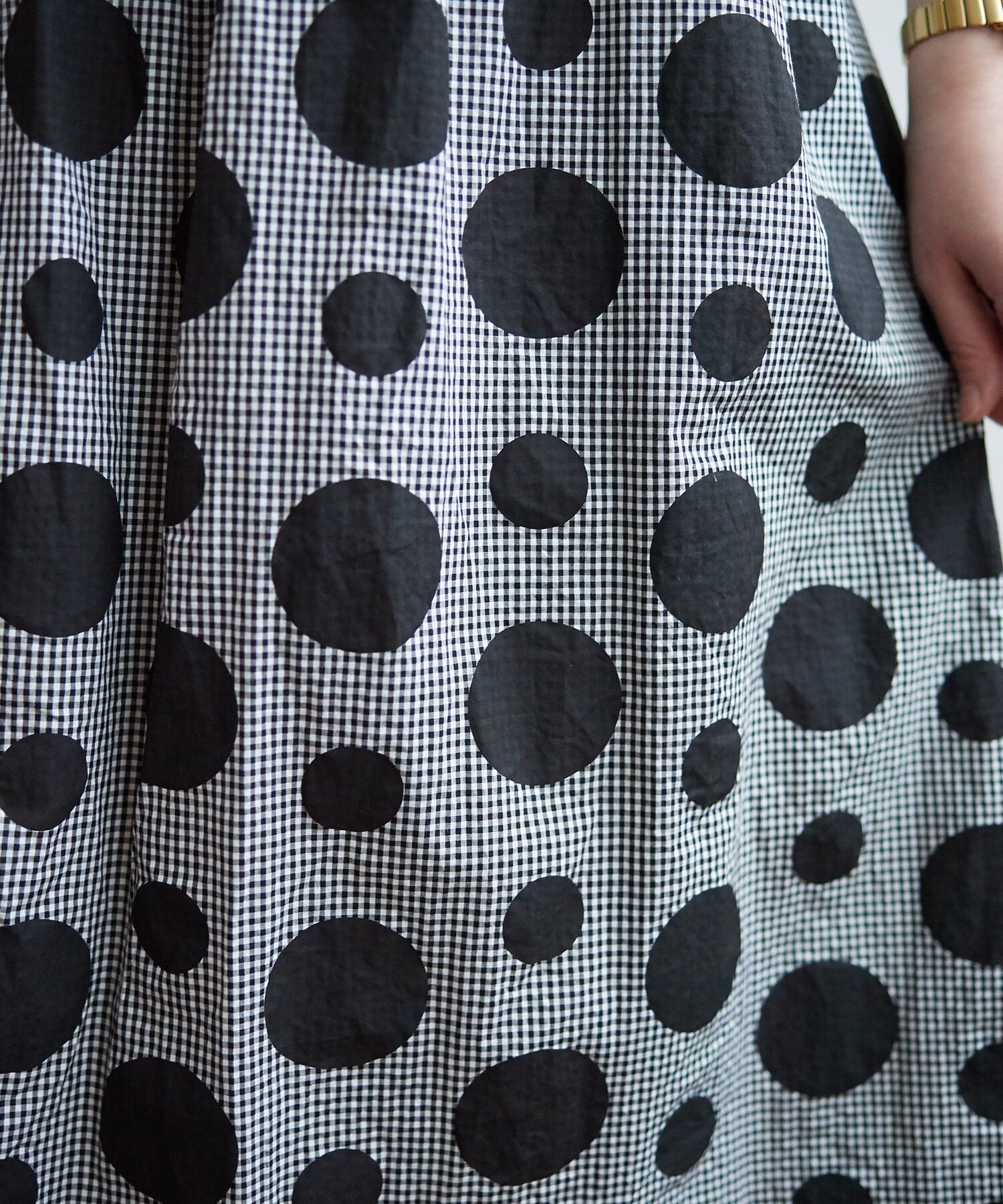 AMBIDEX Store △○gingham×dot プリント スカート(F クロ): bulle de