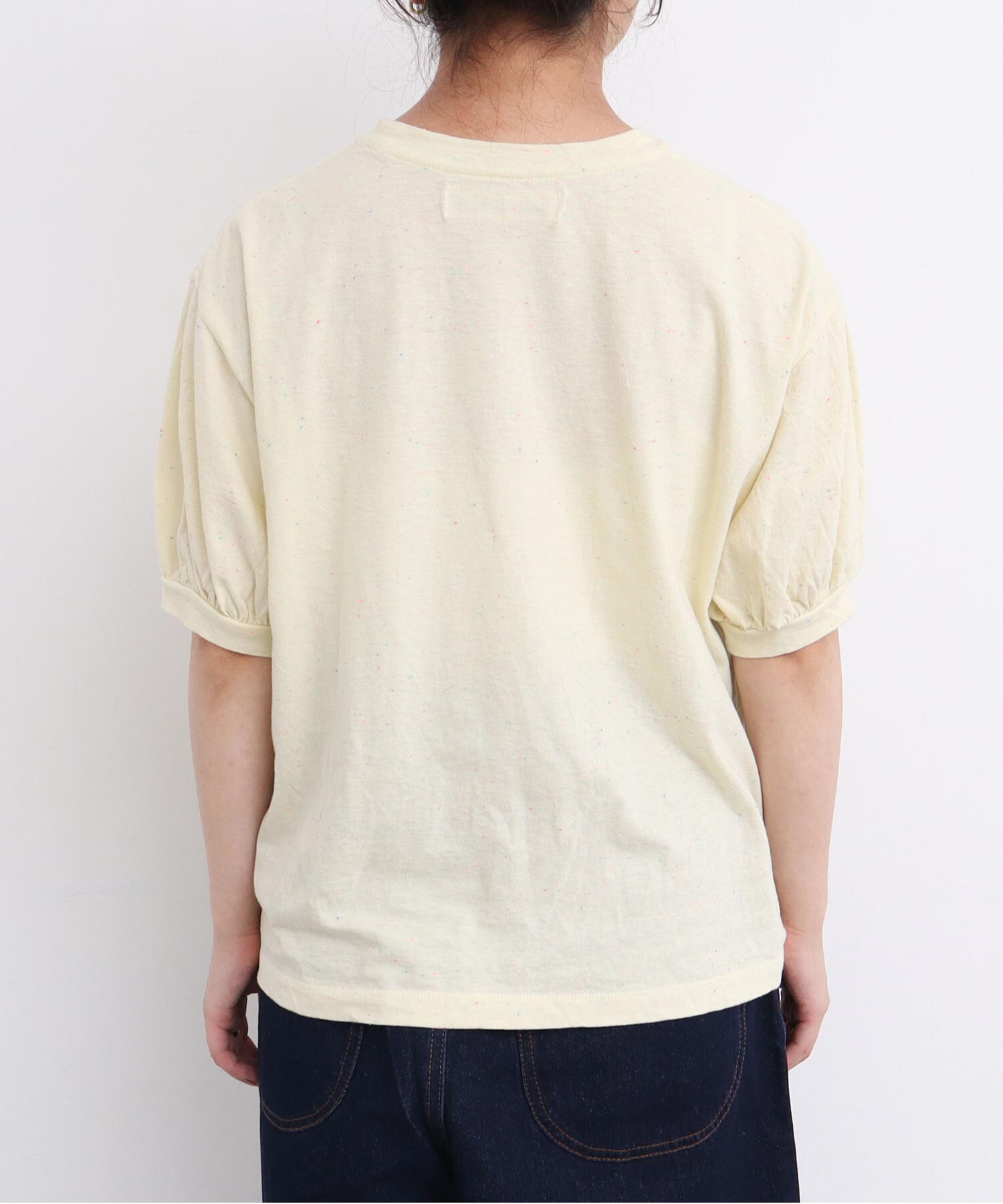AMBIDEX Store 【予約販売】〇カラフルネップ天竺 パフ袖Tシャツ