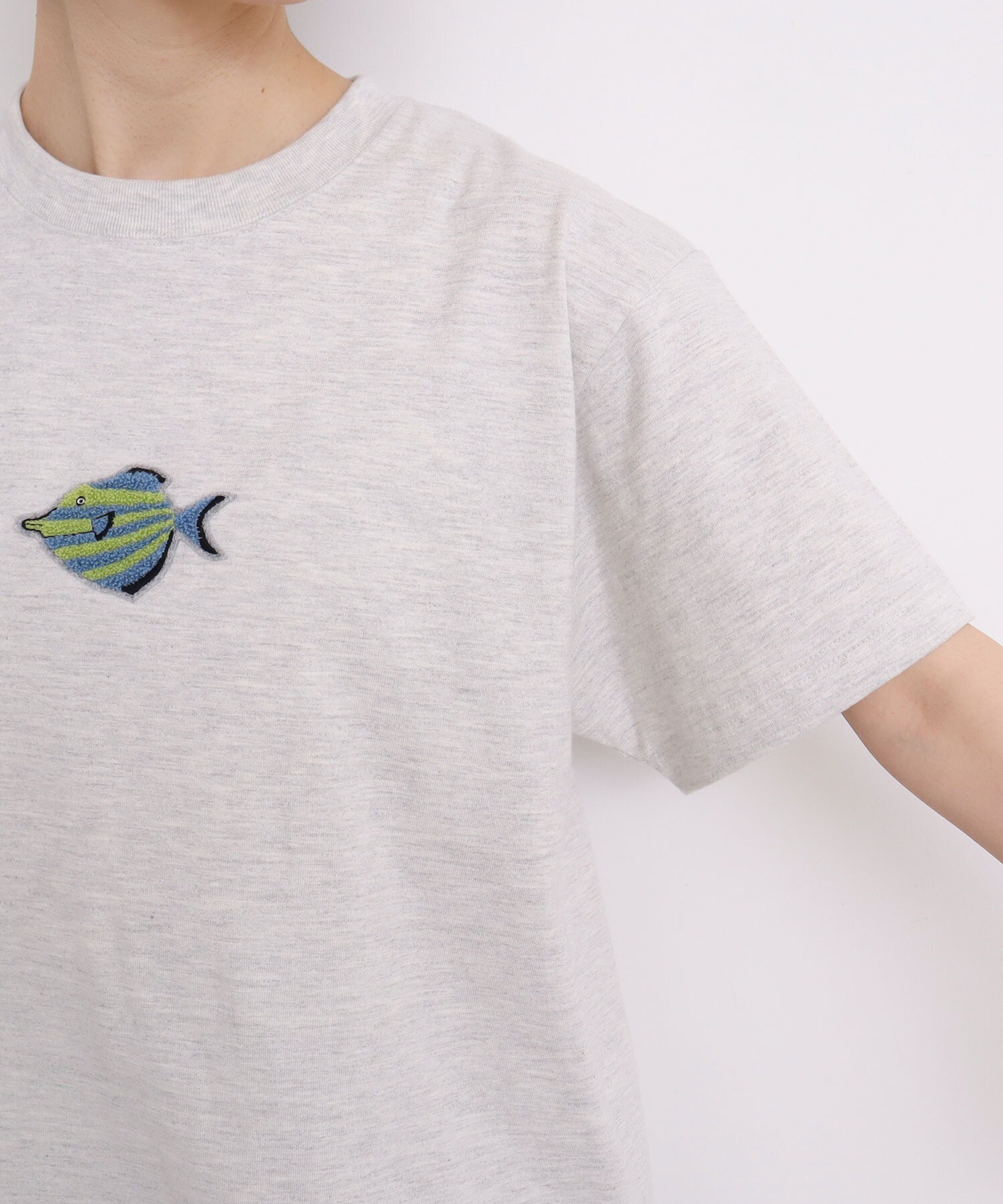 AMBIDEX Store 〇海の生物刺繍 Tシャツ(F グレー): l'atelier du savon