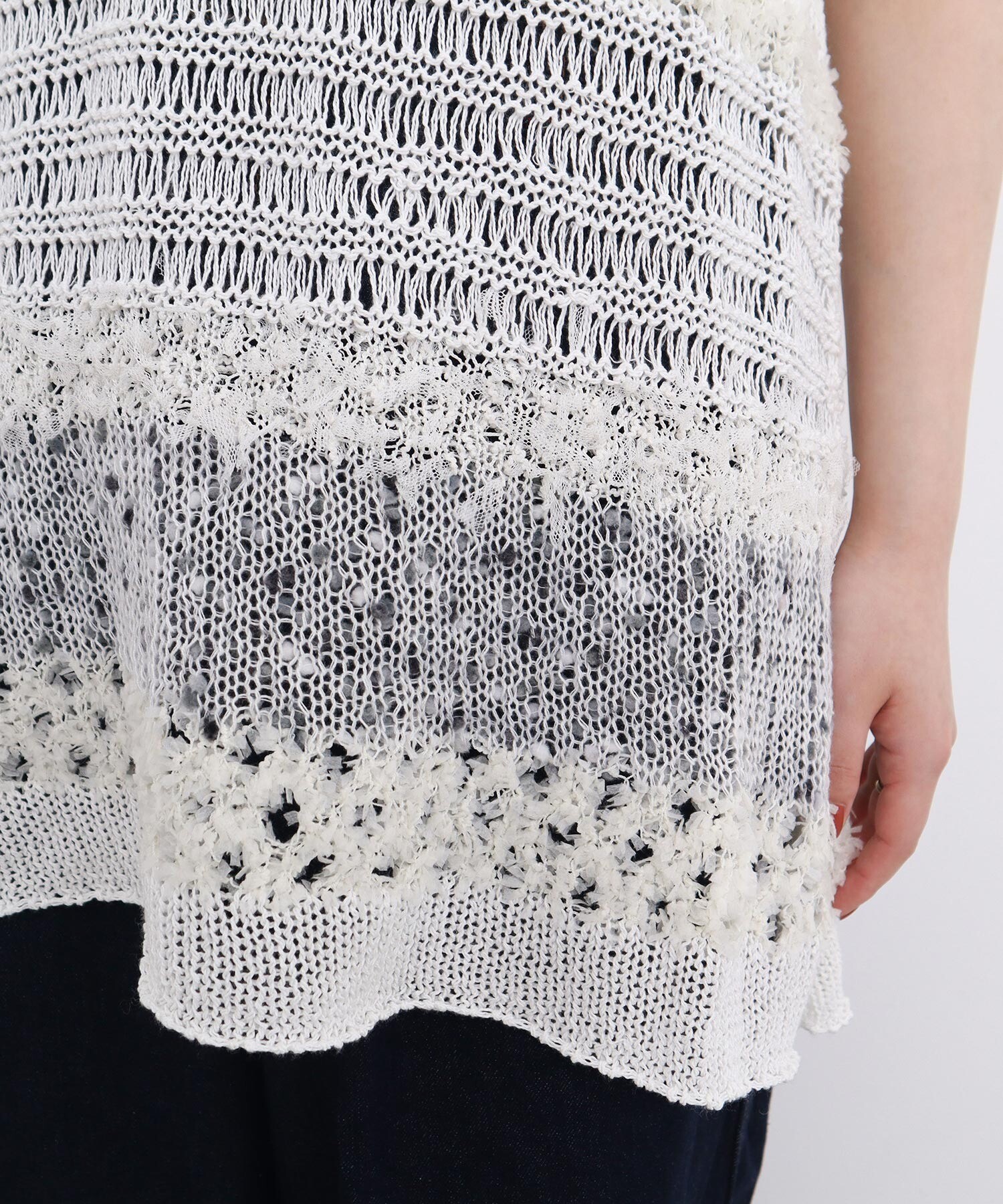 Atelier ELです。、 AMBIDEX Store 【予約販売】〇ぽつぽつ糸のcraft knitベスト (F