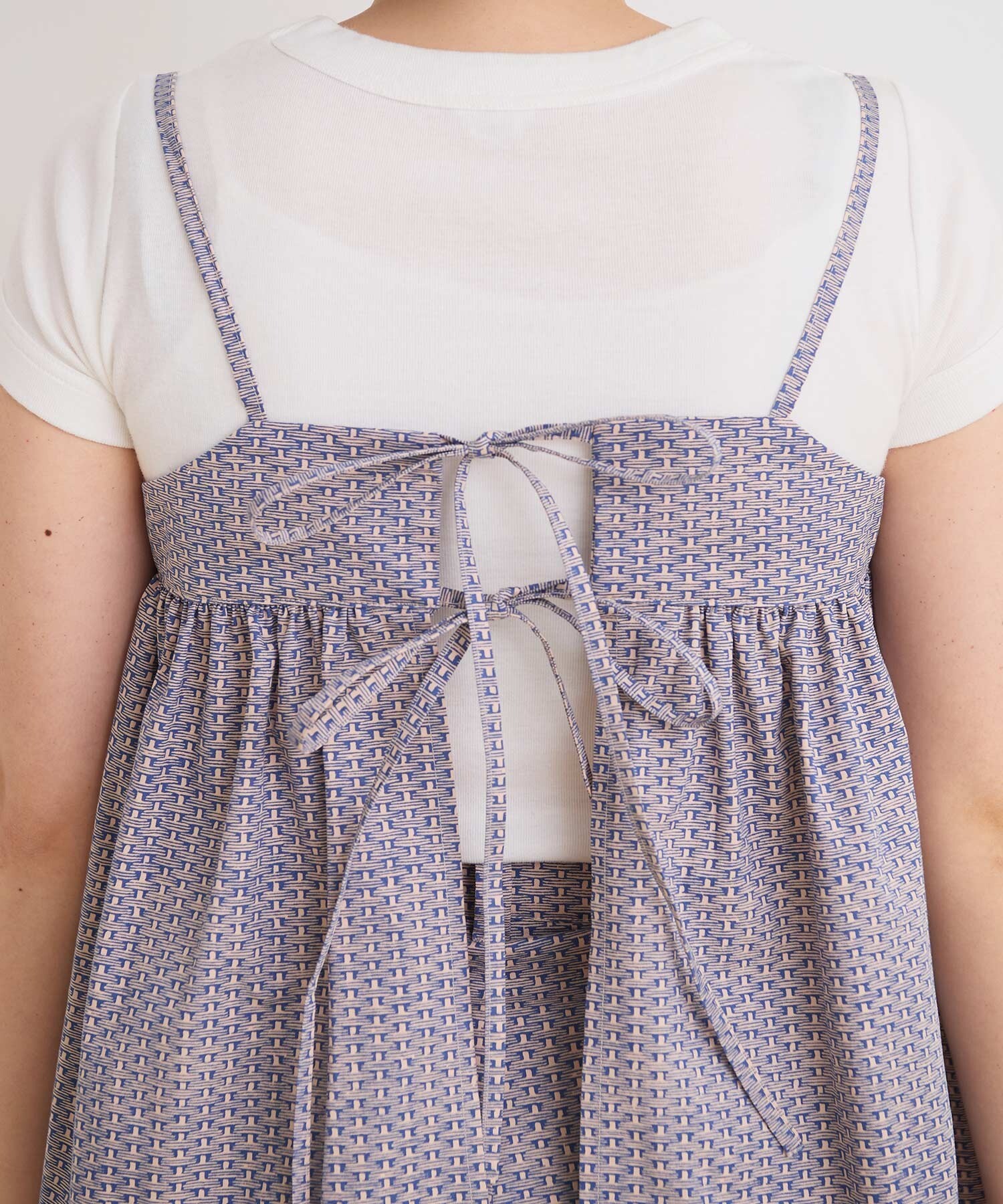 AMBIDEX Store 〇BASKET print キャミブラウス(F アオ): l AMBIDEX Store 〇BASKET print キャミブラウス(F アオ): l