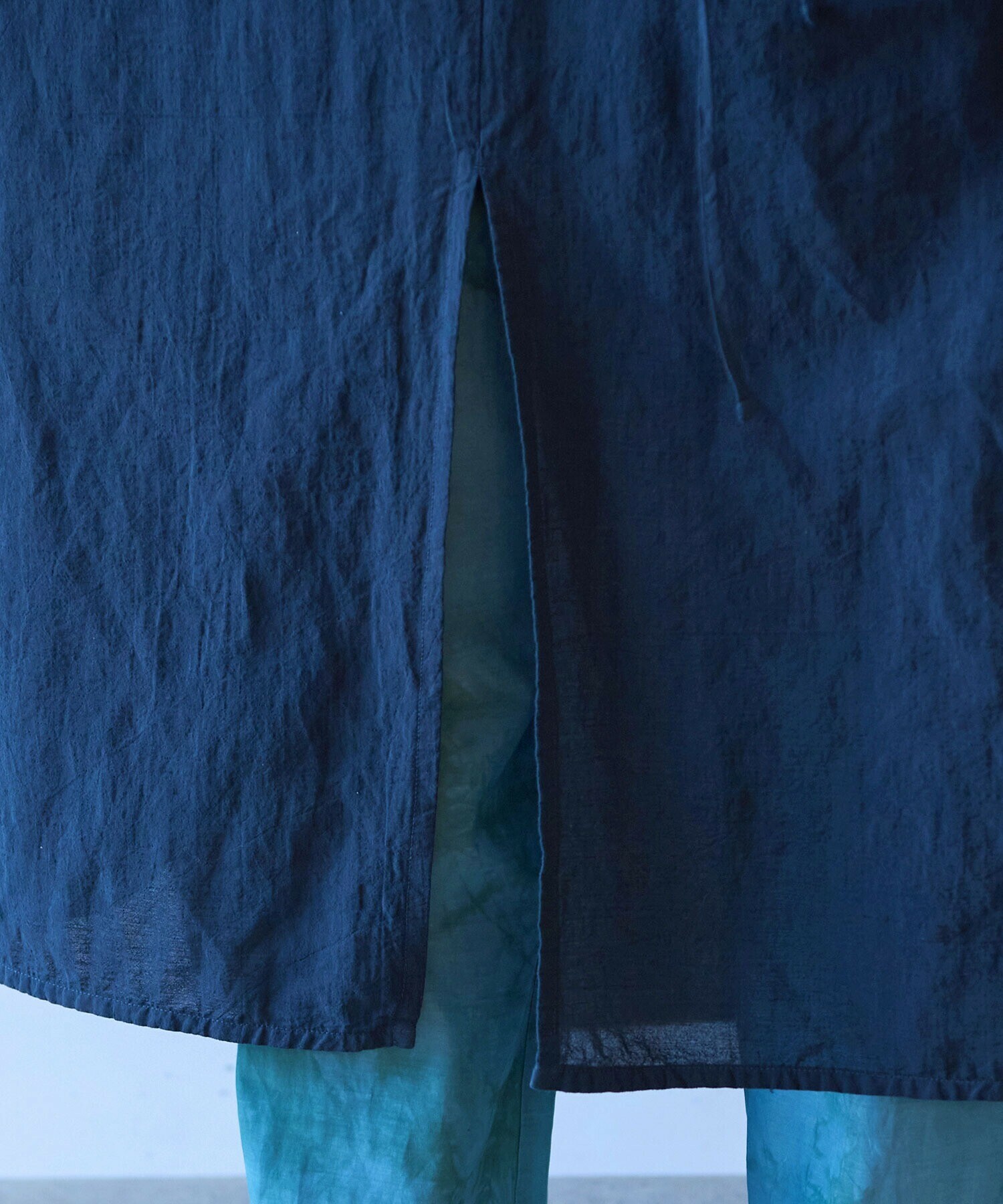 AMBIDEX Store 強撚CottonLinen 近江晒 wrap ワンピース(F