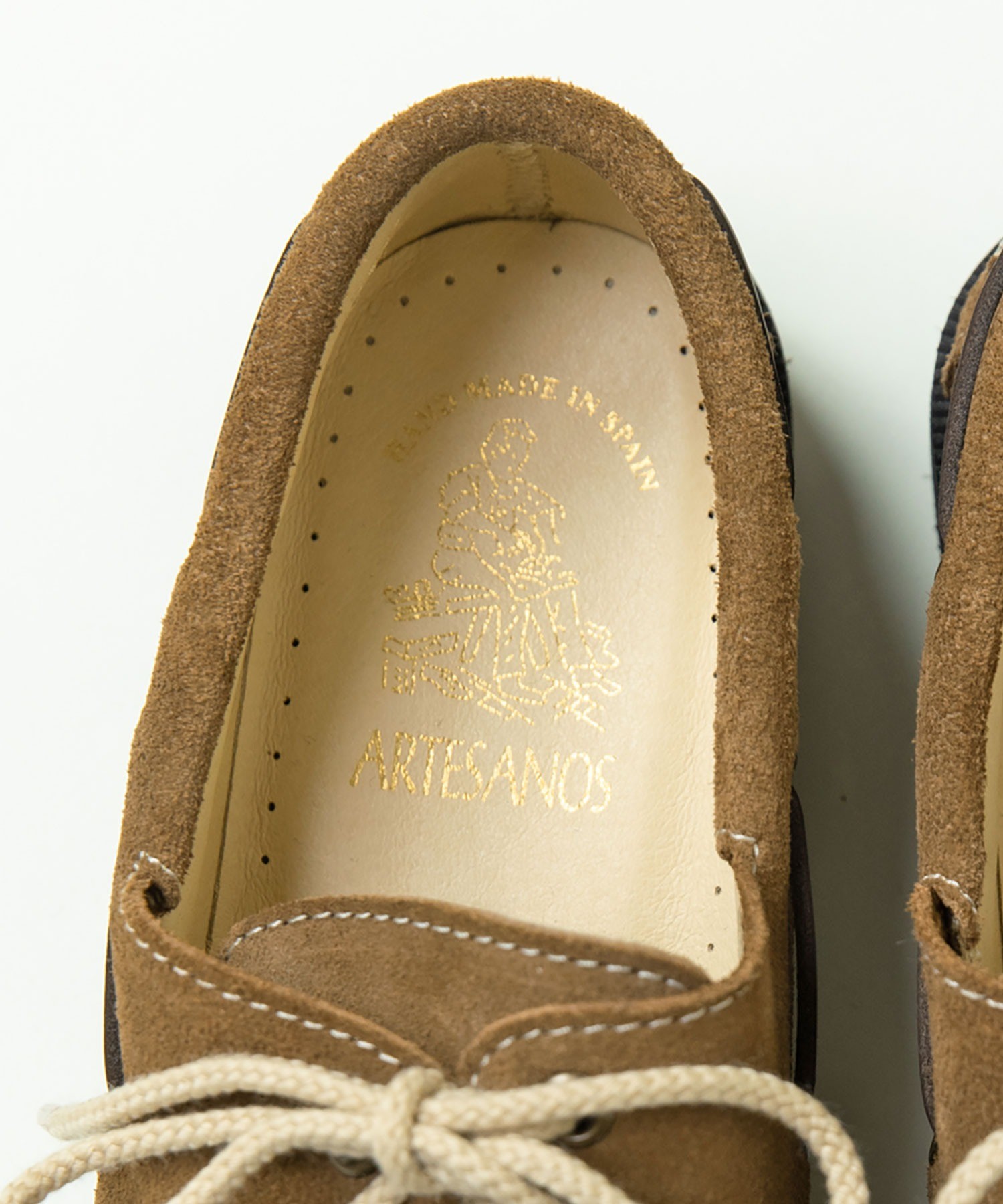 AMBIDEX Store ○スウェード/オイルレザー デッキシューズ(37 コゲチャ