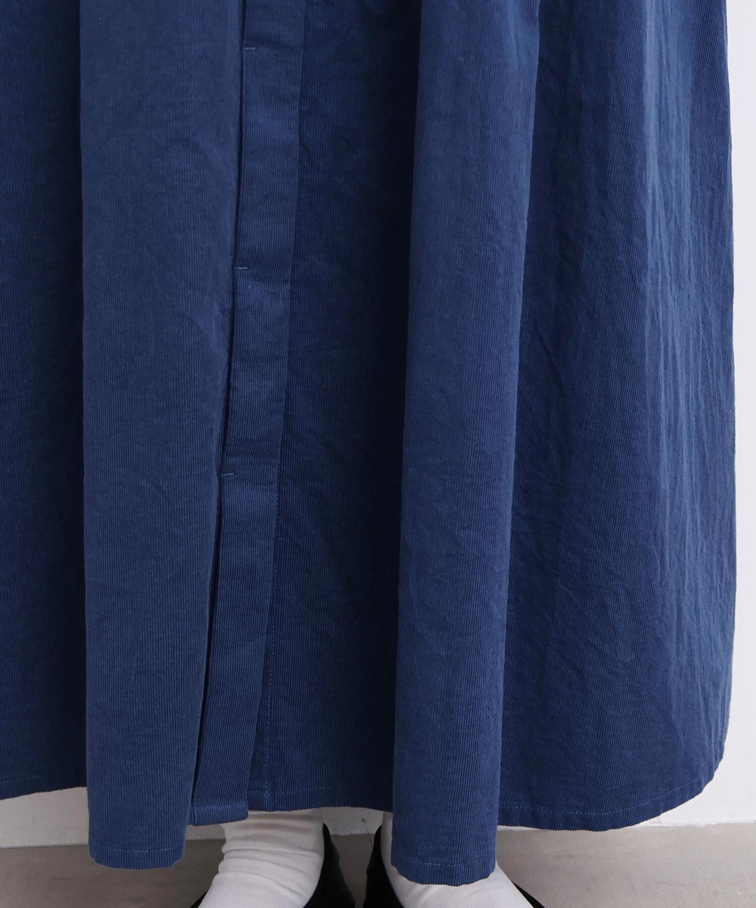 AMBIDEX Store 〇21Wシャツコール タックワンピース(F クロ): l