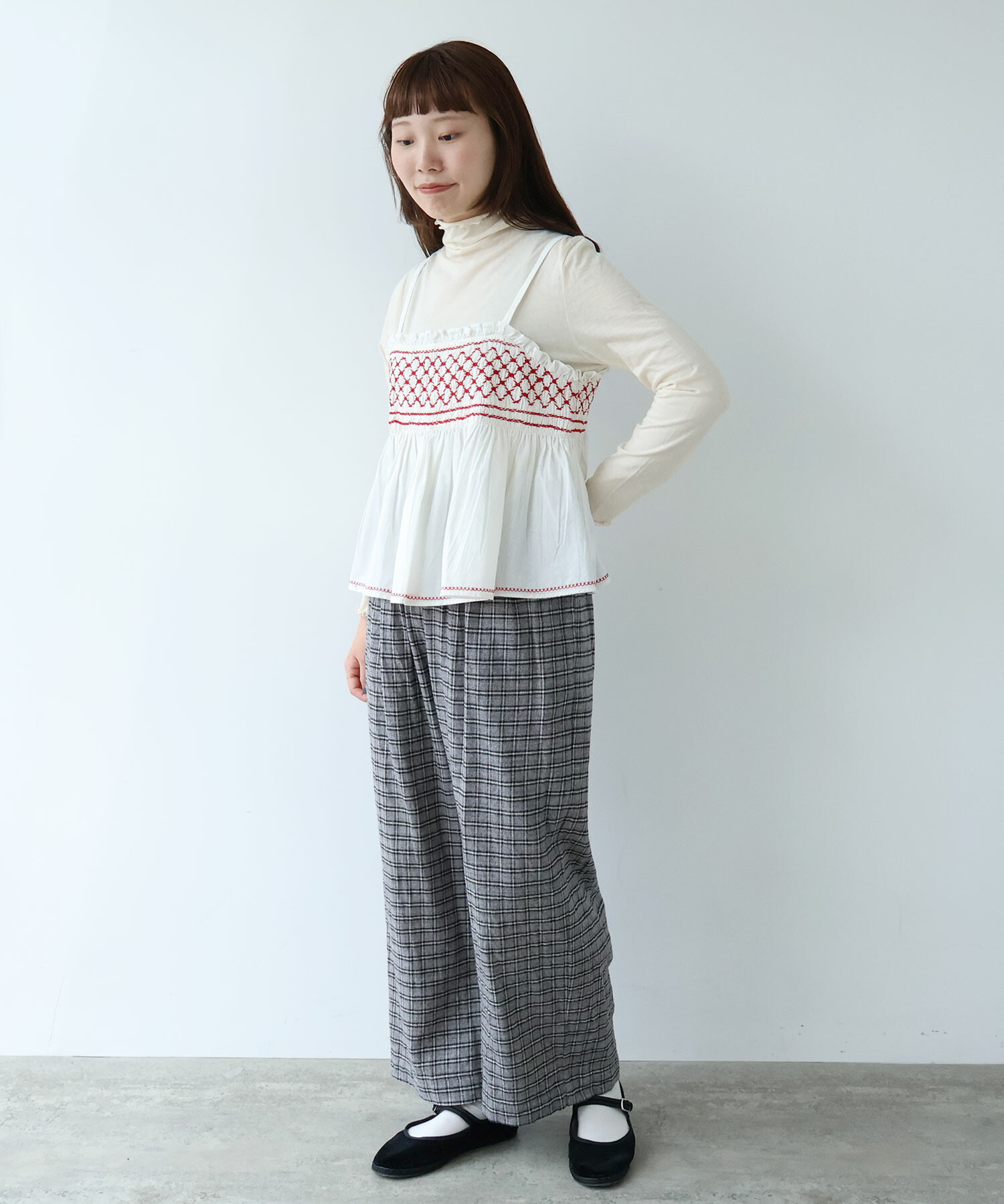 AMBIDEX Store ○ smocking キャミブラウス(F シロ): bulle de savon