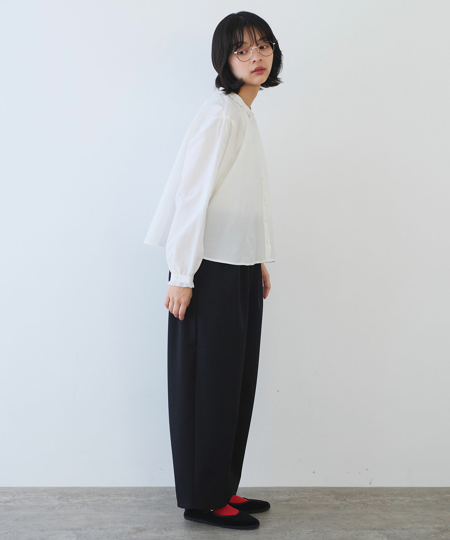 AMBIDEX Store 【予約販売】〇 コットン / シルク lace ギャザー