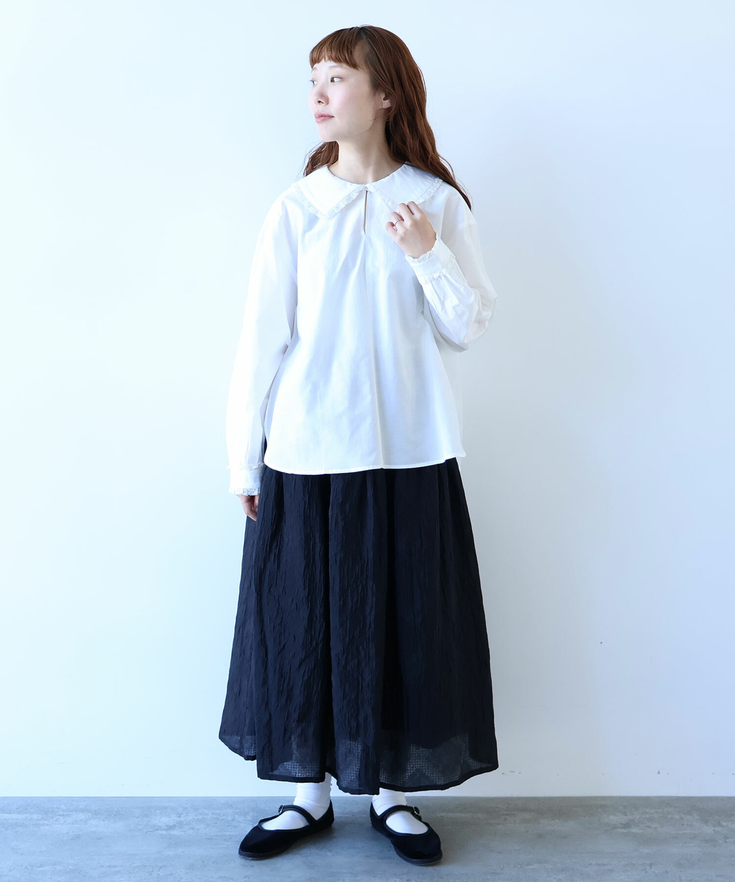AMBIDEX Store 【予約販売】〇 コットン / シルク lace フリル襟